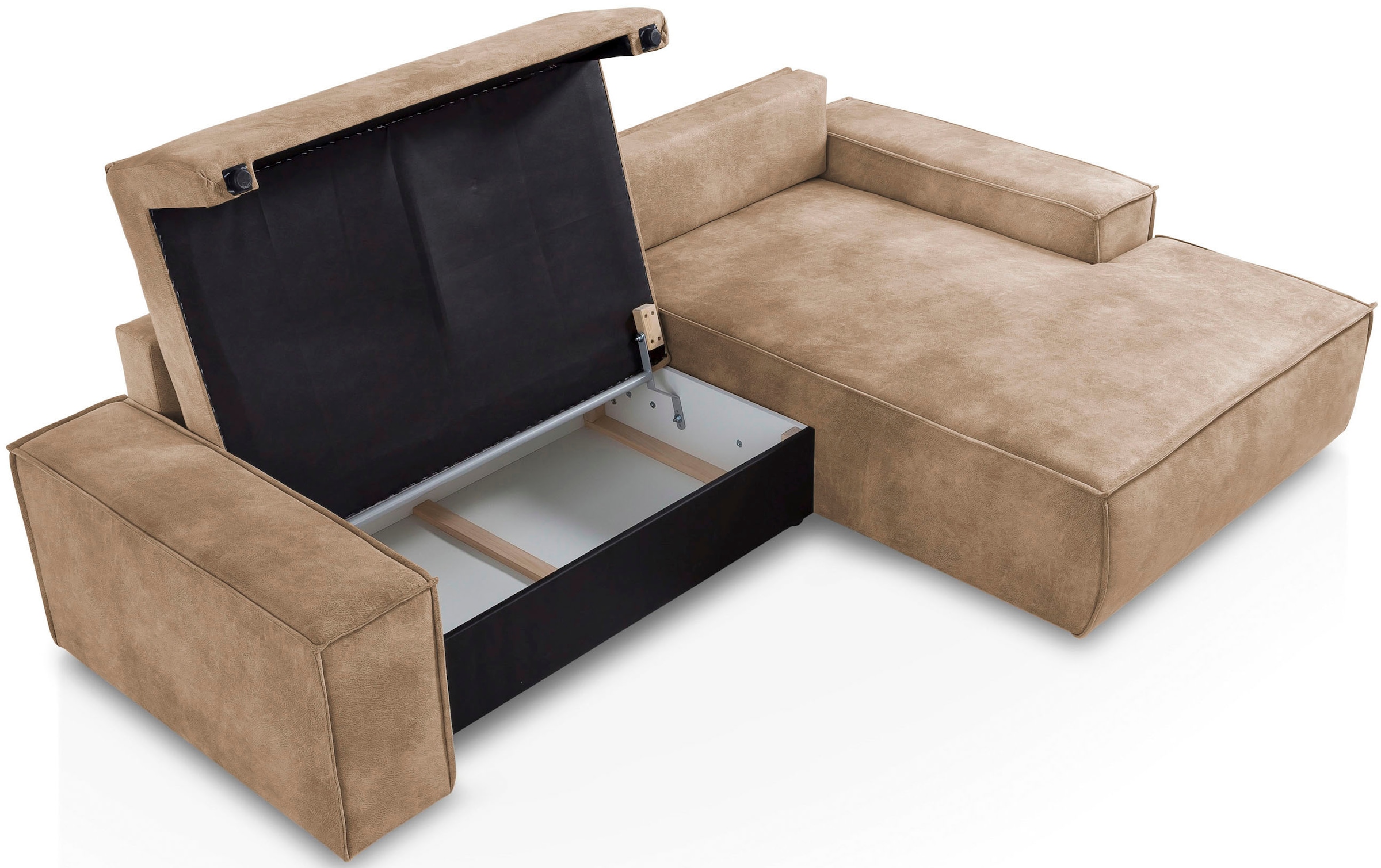 Ecksofa SHERWOOD Schlafsofa, mit Bettkasten, Cord-Bezug