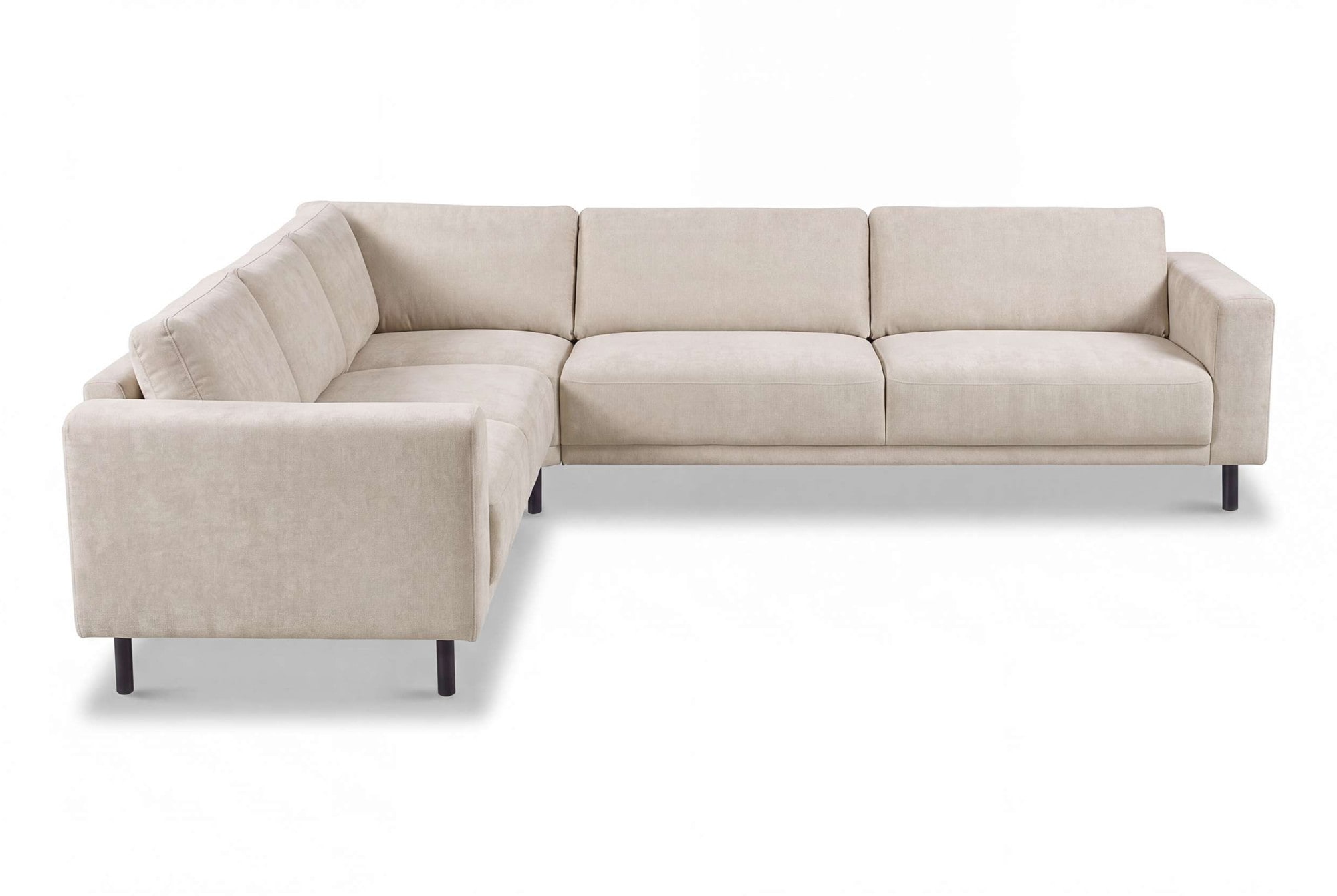 OTTO home Ecksofa »Sveeva, L-Form, B.288 cm, schwarze Metallfüße« langlebiger Strukturstoff, mit Wellenunterfederung, viele Farben