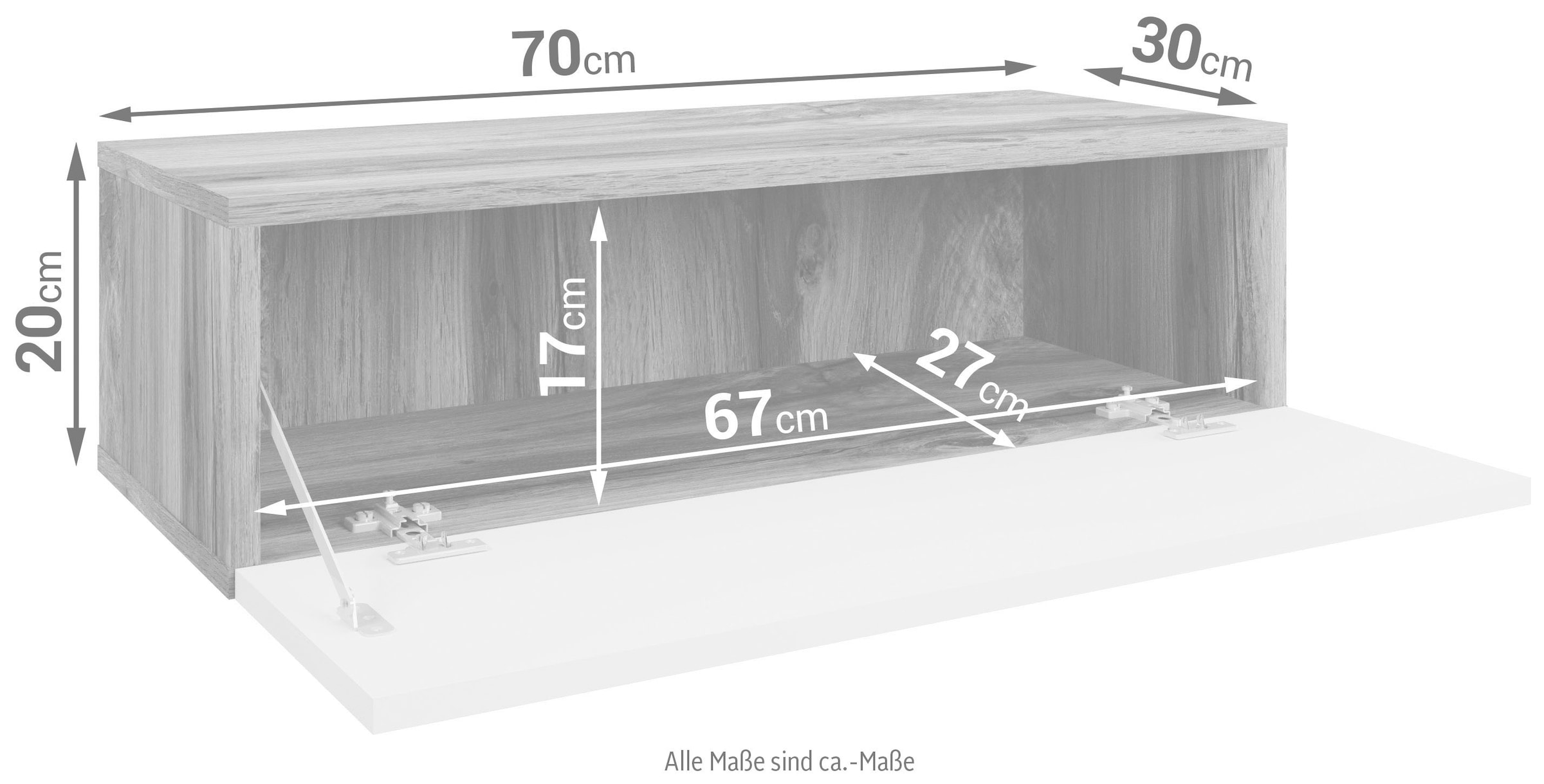 INOSIGN Mehrzweckschrank »Paris«, Kleine Garderobe Wandschrank 70 cm breit, 1 Klappe