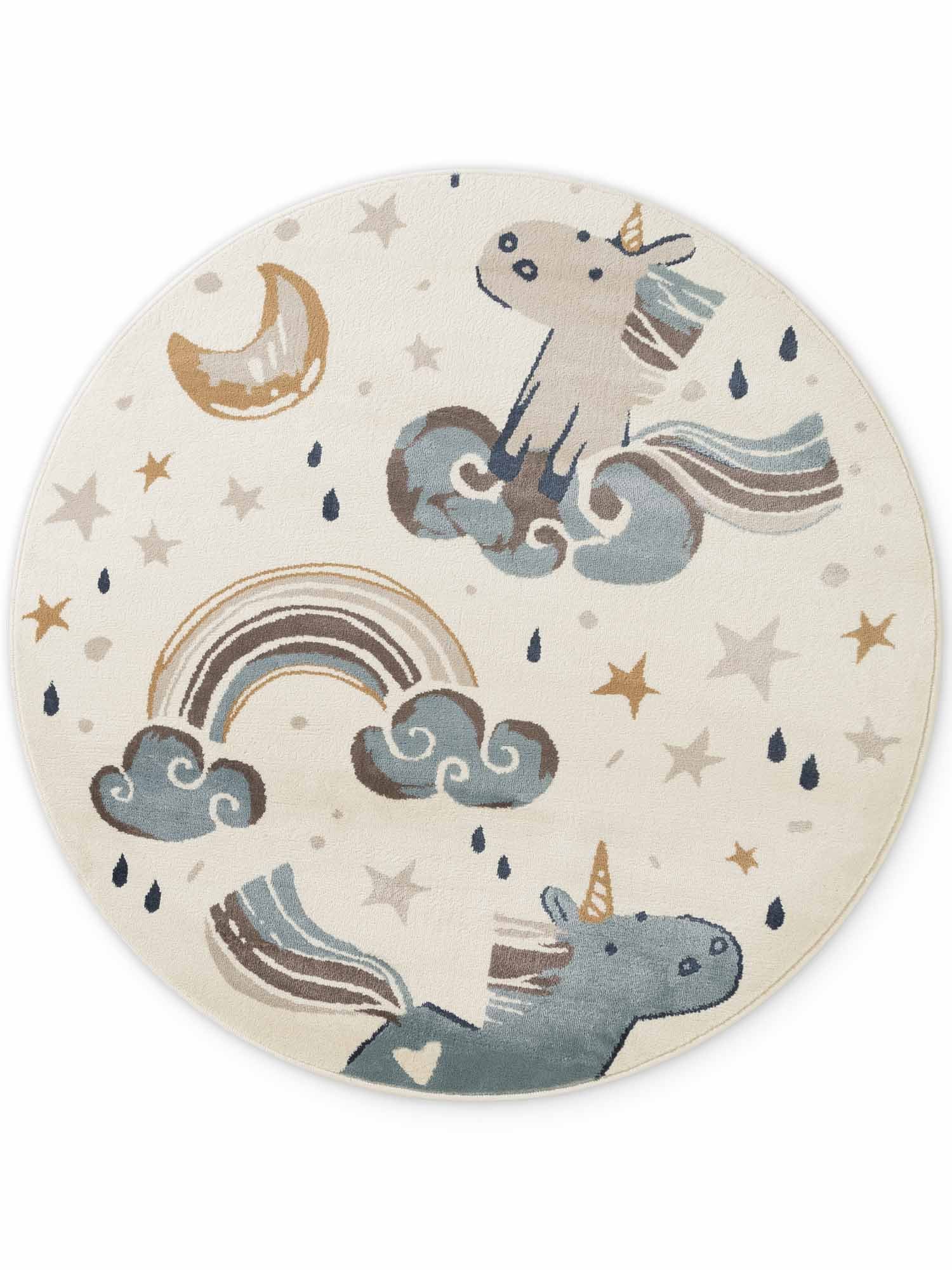 HANSE Home Kinderteppich »Einhorn« rund 10 mm Höhe Pflegeleicht, Weich, Kinderzimmer, Spielteppich, Spielunterlage