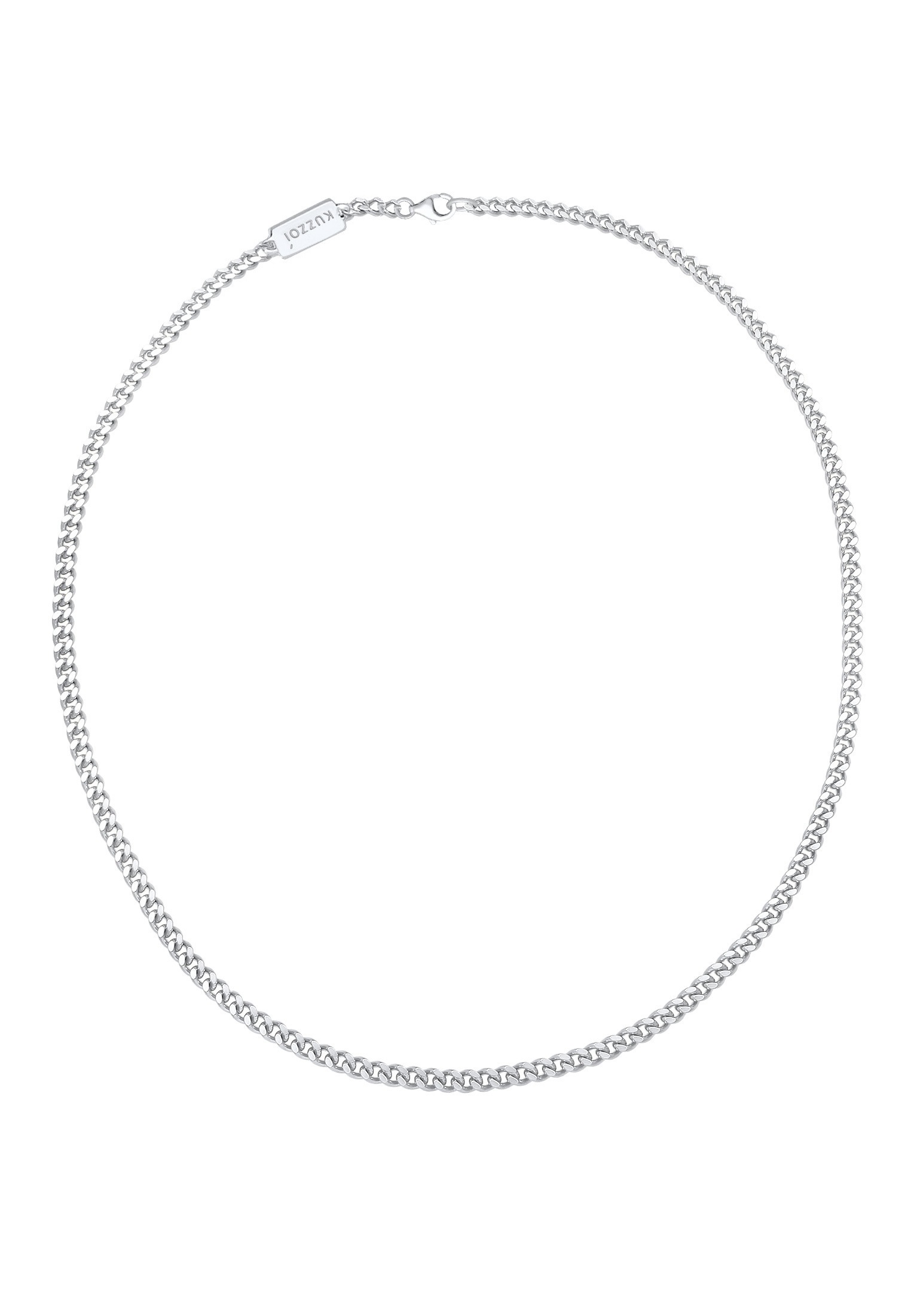 Kuzzoi Silberkette »Halskette Herren Panzerkette Basic Mann 925 Silber«