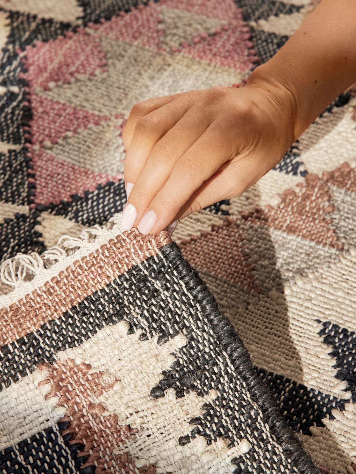 ELLE DECORATION Teppich »Kelim Parsa« rechteckig 3 mm Höhe Jute, Baumwolle, Natur, Handgewebt, Kelim, orientalisch, Boho