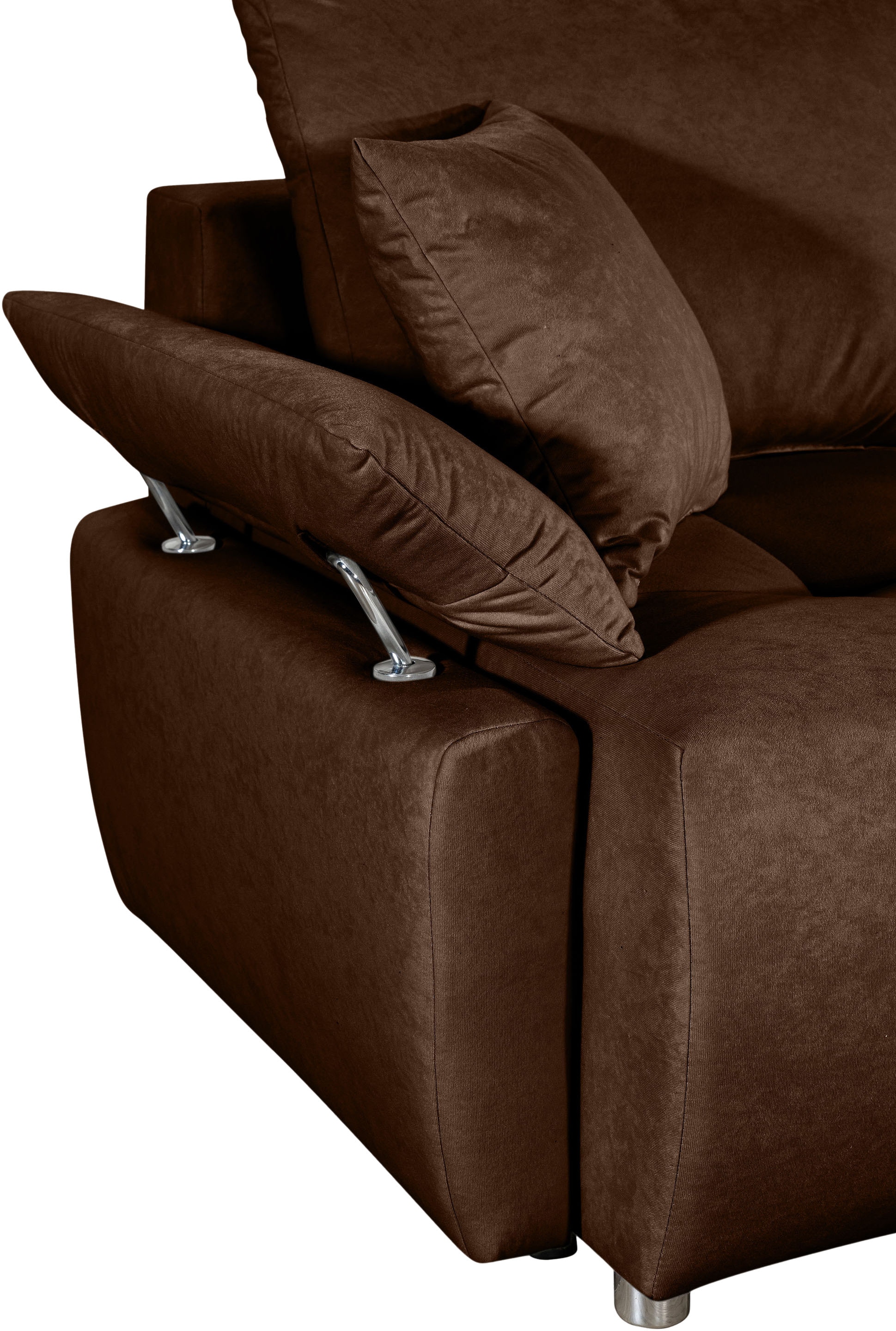 COLLECTION AB Ecksofa »Funtastic, Breite 213 cm« mit Schlaffunktion, Bettkasten, Armverstellung und Bonnelfederkern