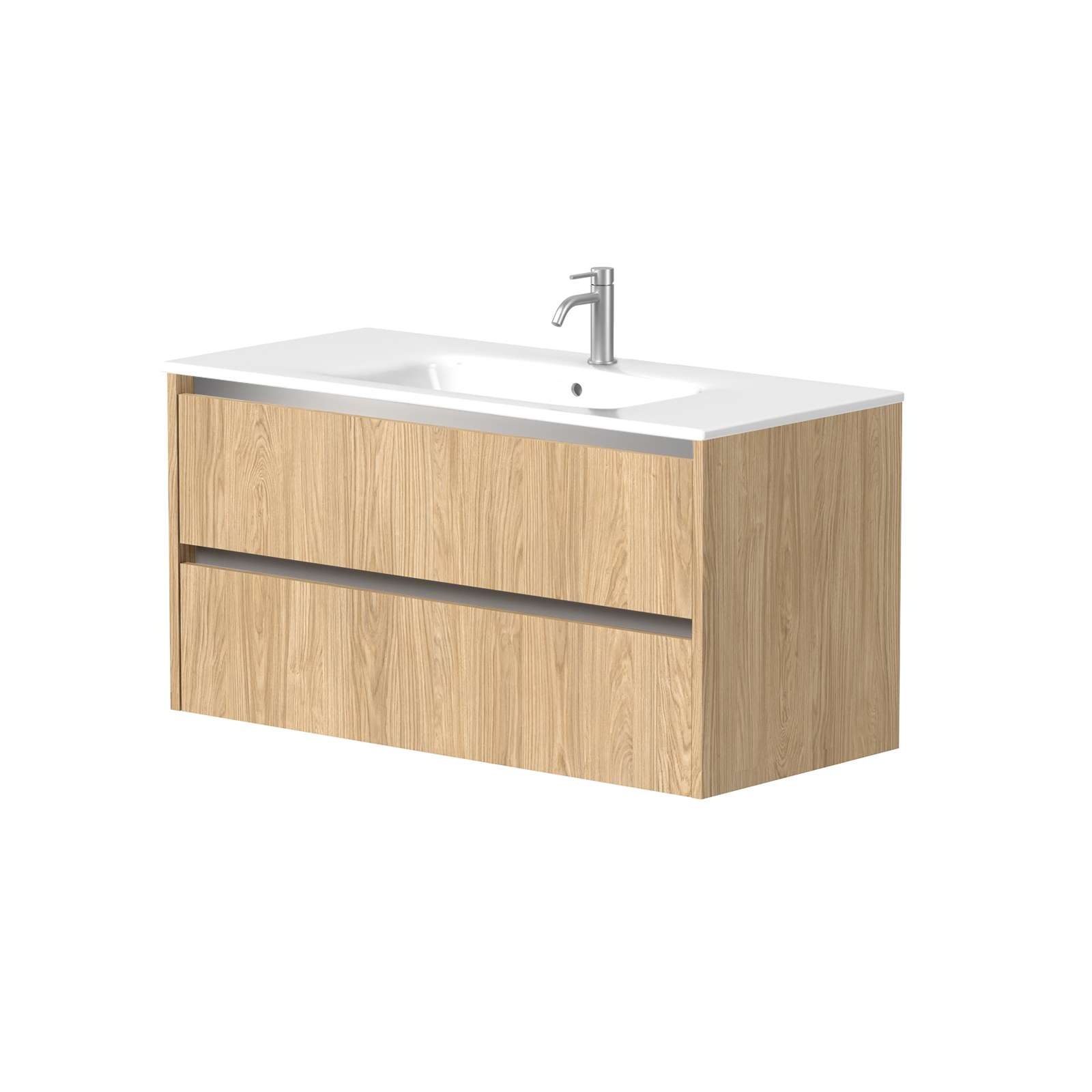 welltime Waschtisch »City, Badmöbel, Badkommode, Badschrank, in verschiedenen Breiten« B/T/H: 81,5/46/51,5 cm,  mit Soft-Close-Funktion, inklusive Waschbecken, FSC® zertifiziert