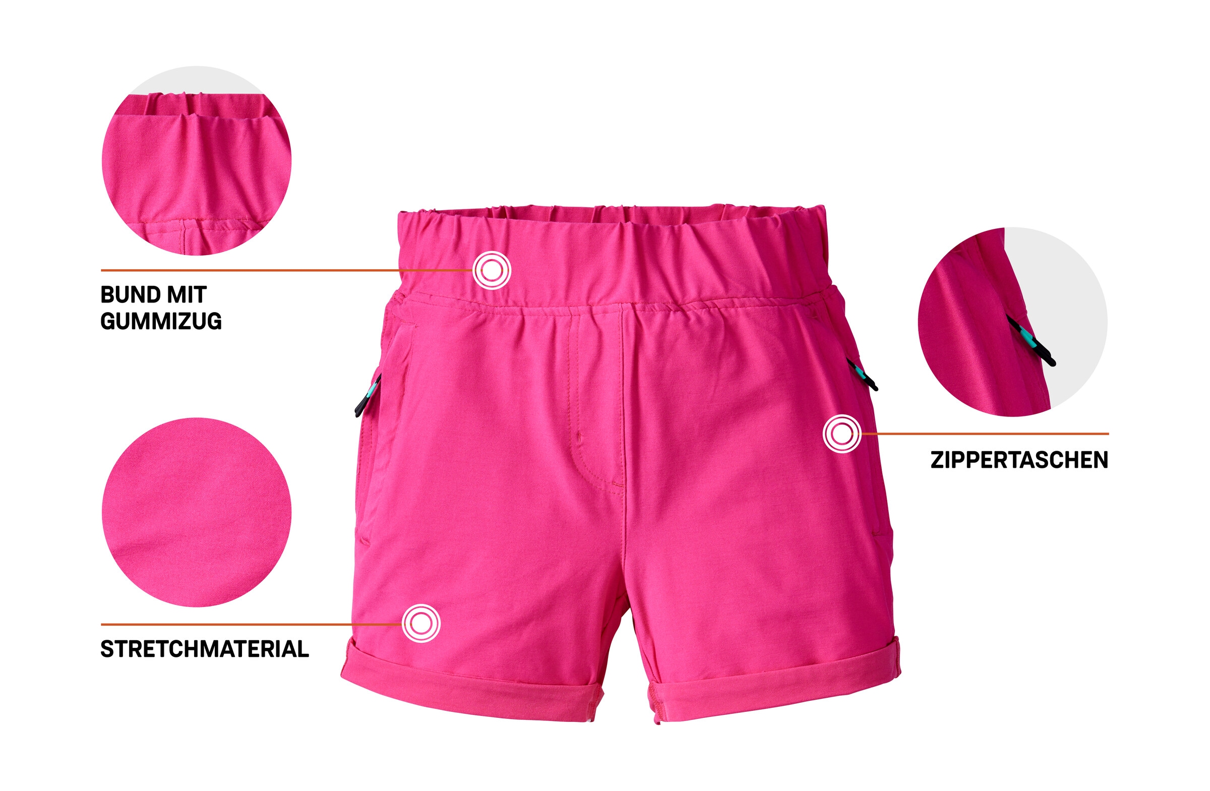 Killtec Shorts »KOS 131 GRLS SHRTS«  Elastische Mädchen-Shorts mit Taschen und reflektierenden Details