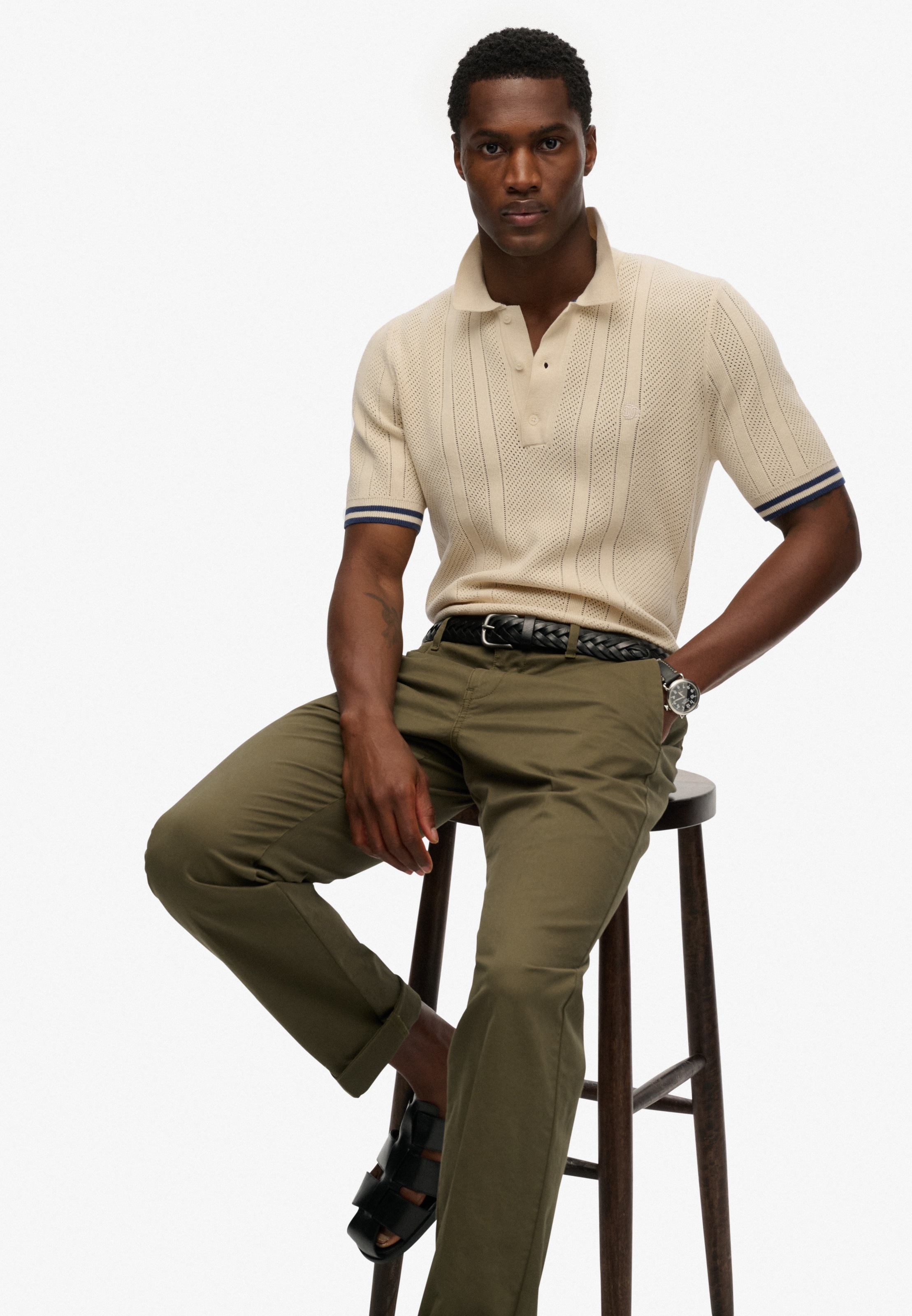 Superdry Poloshirt »KNITTED TEXTURE S/S POLO« Baumwolle, relaxed fit