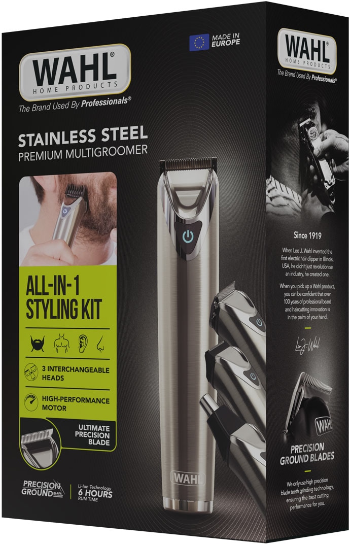 Wahl Bartschneider »9818-116 Stainless Steel«, 6 Aufsätze, Vollmetallschneidsatz