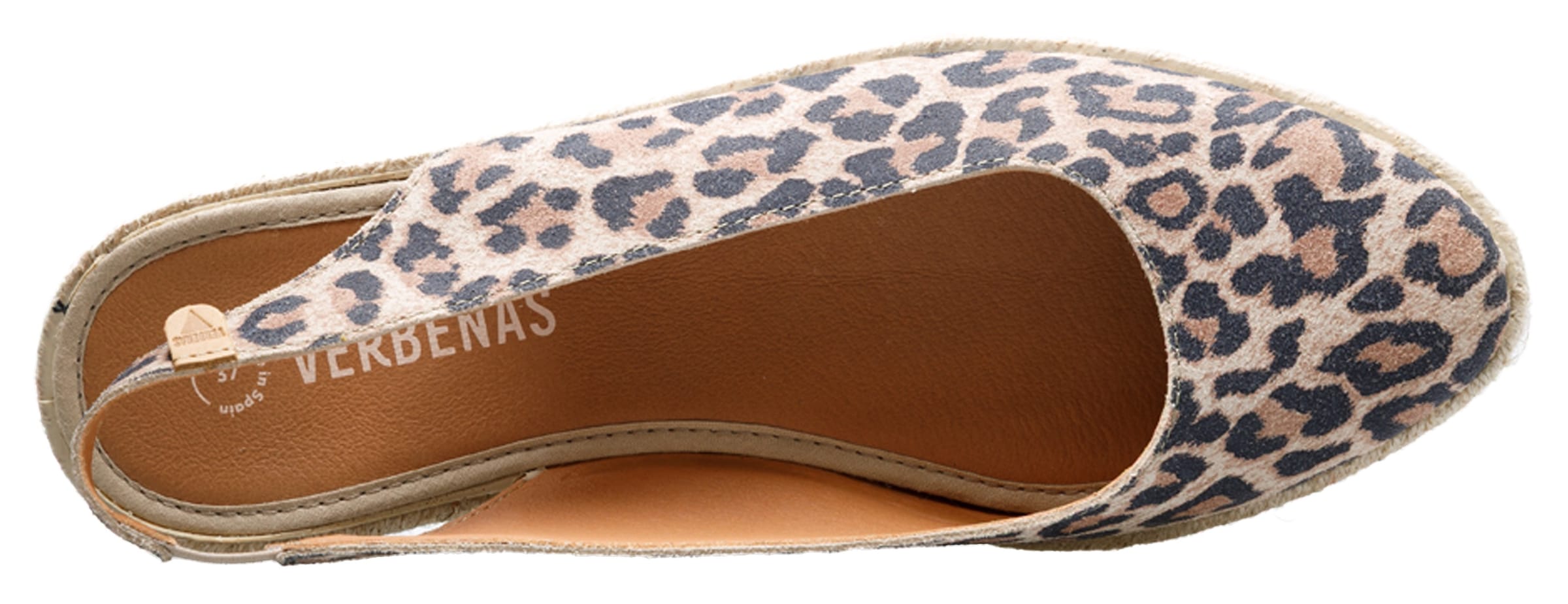 VERBENAS Slingsandale »Kiara Leopardo Grande«, Sommerschuh, Sling, Schlupfschuh, Urlaubschuh mit Juterahmen
