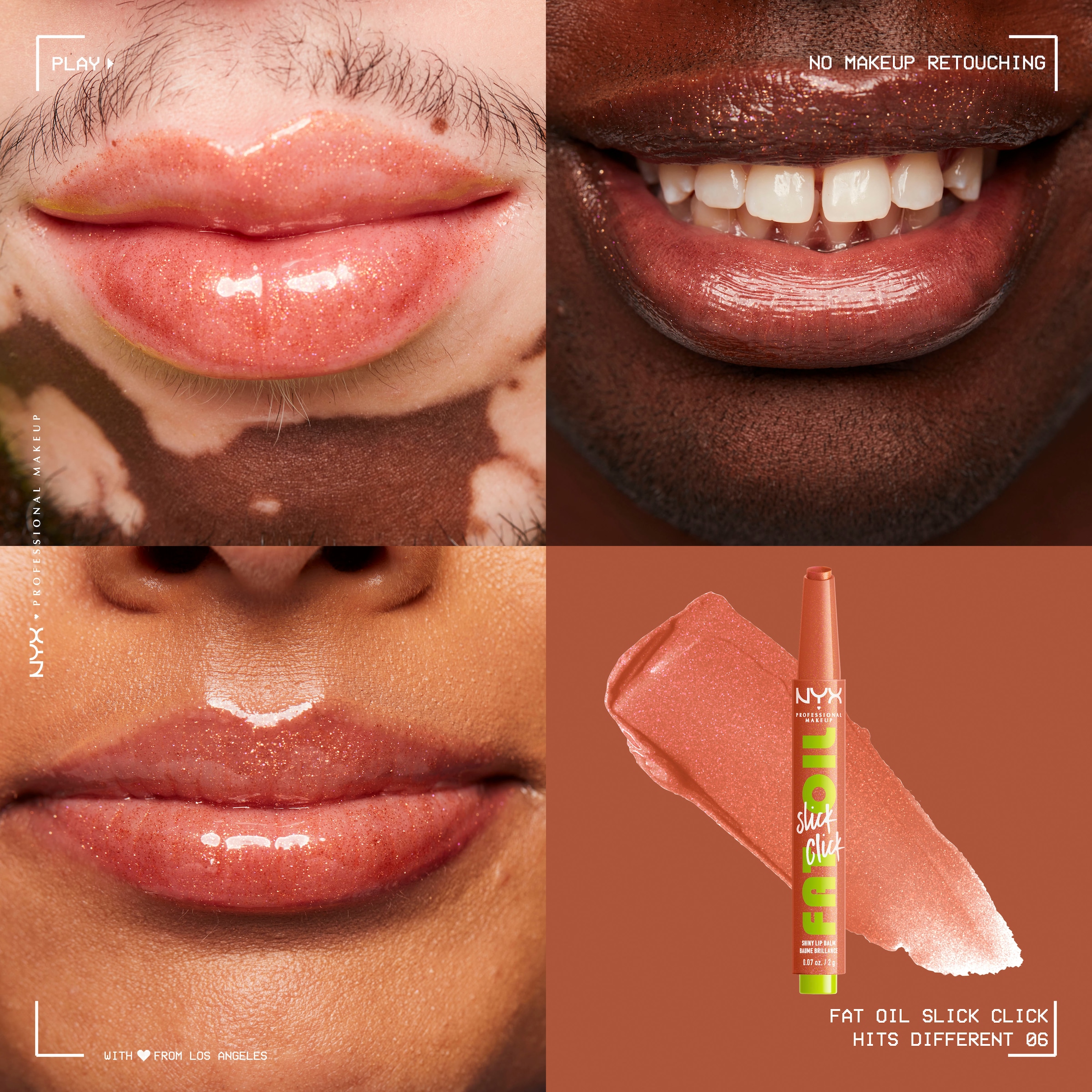 NYX Lippenstift »NYX Professional Makeup Fat Oil Slick Click Hits Different«, mit natürlichen Inhaltstoffen
