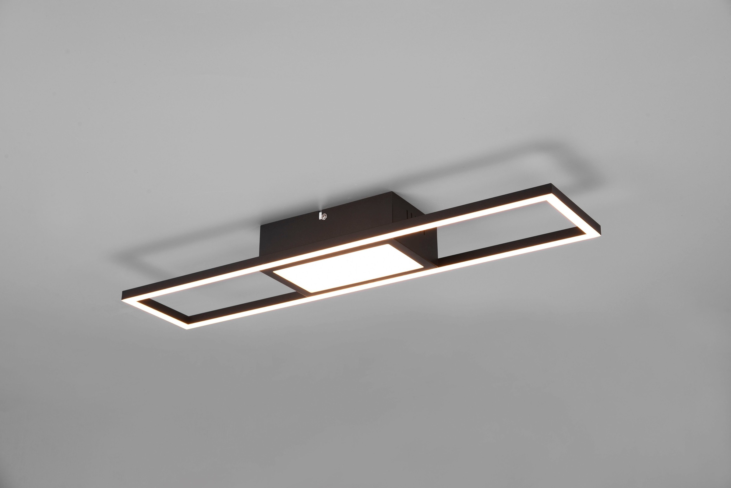 REALITY Leuchten LED Deckenleuchte »Rigido«, 1 flammig, Leuchtmittel LED-Board | LED fest integriert, Deckenlampe mit Fernbedienung dimmbar Lichtfarbe einstellbar Memory