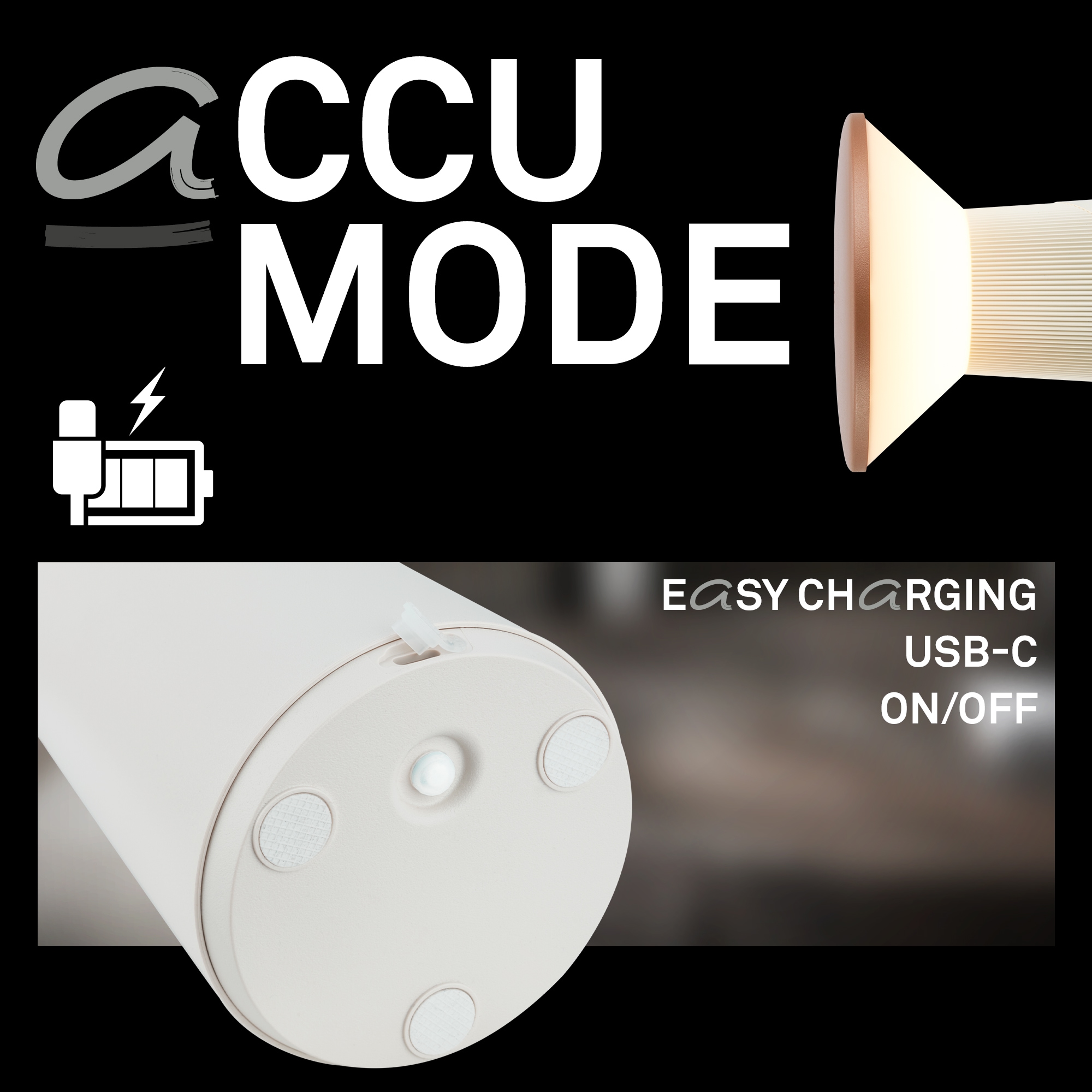 Briloner Leuchten LED Tischleuchte »PILIA« LED-Board 1 Stk. Warmweiß 15x24 cm, Akku tauschbar, Indoor/Outdoor, Wohnzimmer, Balkon