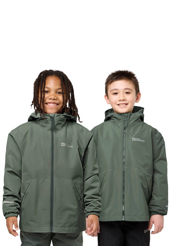 Jack Wolfskin 3-in-1-Funktionsjacke »ICELAND 3IN1 JACKET K« mit Kapuze 3in1, wasserdicht, Übergangsjacke/Winterjacke