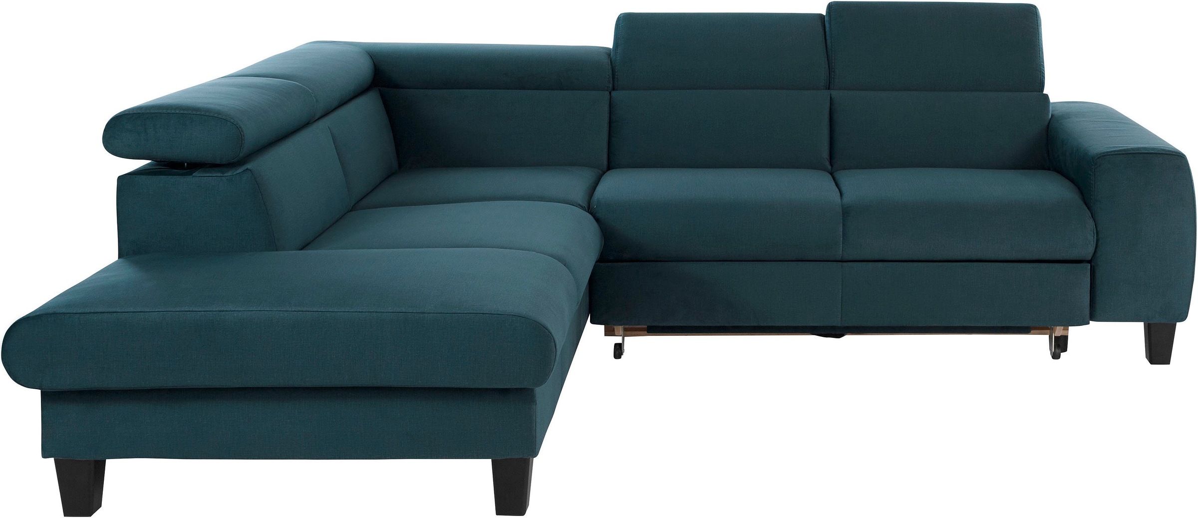 COTTA Polstergarnitur »Morven L-Form«, (Set), Set bestehend aus: Ecksofa mit Kopfteilverstellung & Hocker