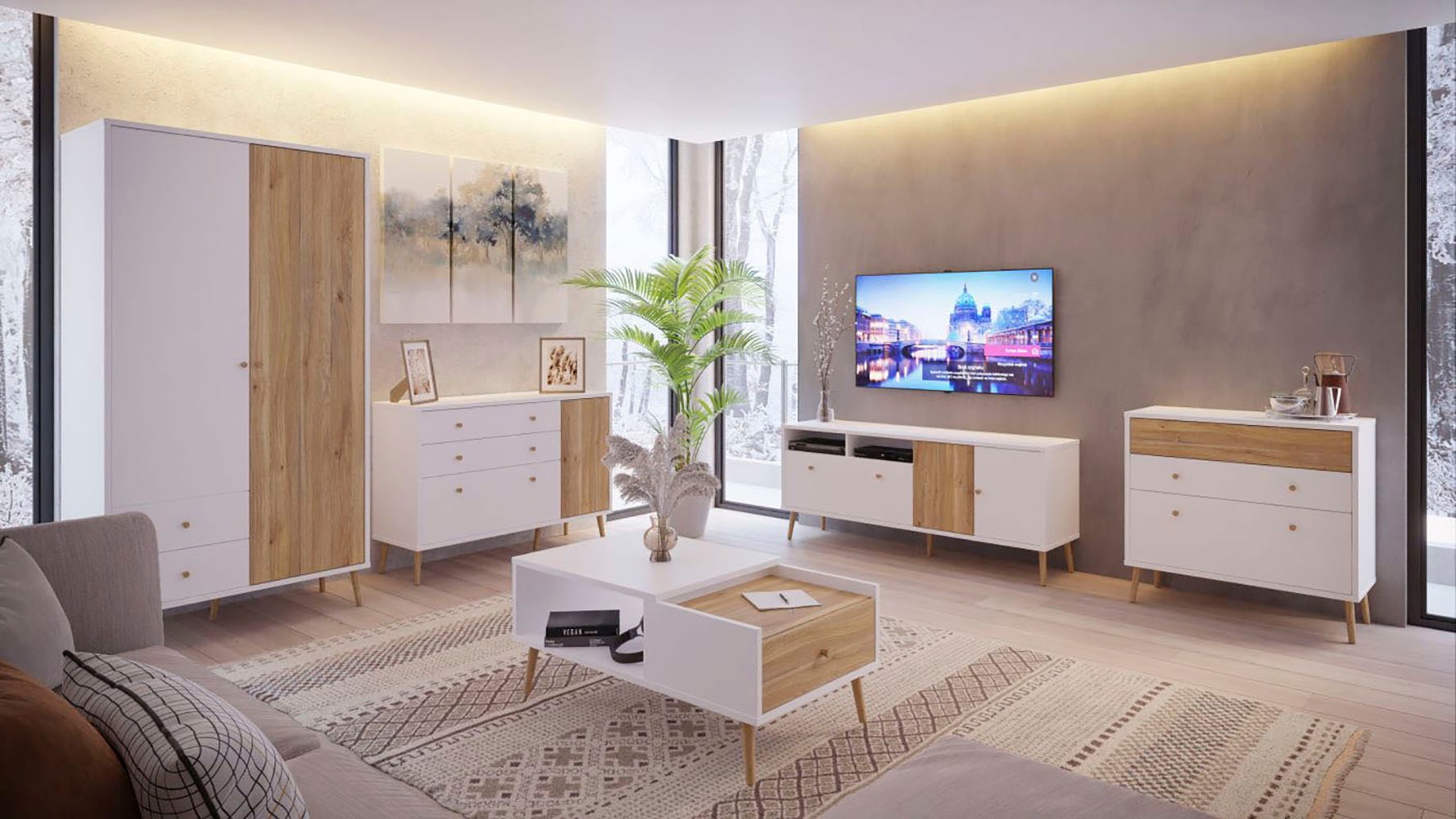 FORTE TV-Board »Harllson EasyKlix by Forte«, die neue geniale Art Möbel aufzubauen