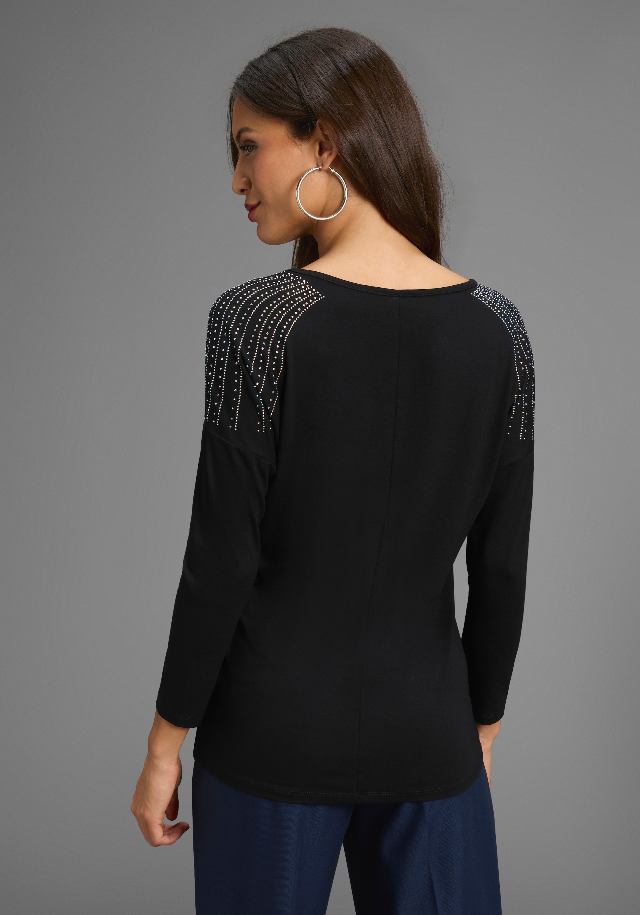 Laura Scott 3/4-Arm-Shirt mit Glitzersteinchen-Detail - NEUE KOLLEKTION