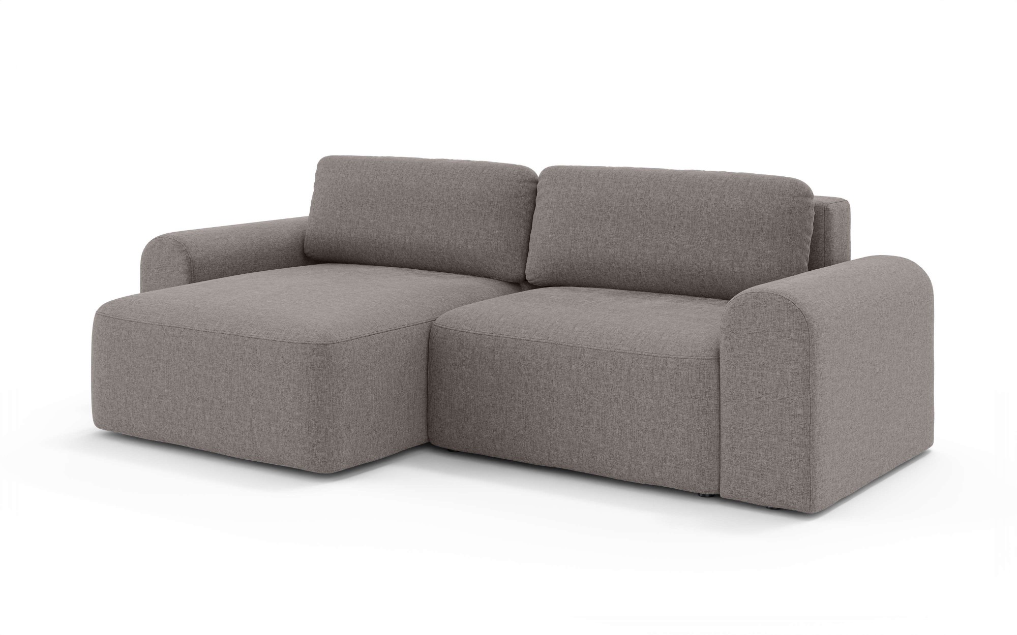 OTTO home Ecksofa »LEOO universell Schlafsofa mit Bettkasten, Maße B/T/H: 272/152/84,5 cm« L-Form mit Recamiere rechts oder links montierbar, hoher Sitzkomfort