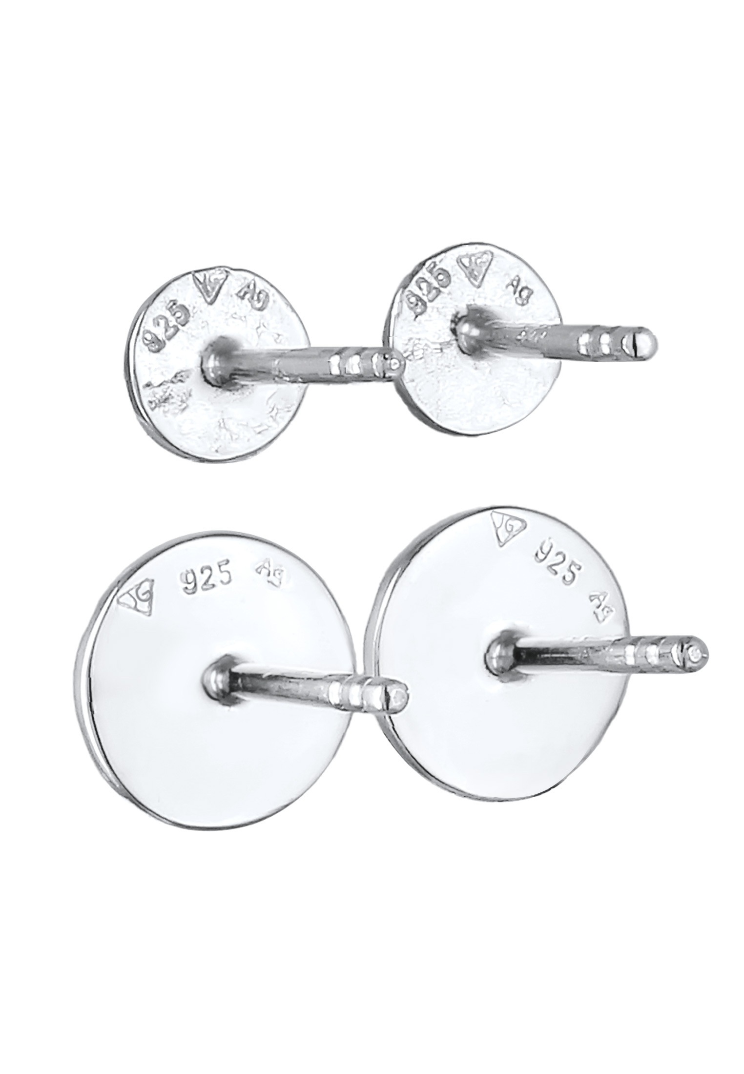 Elli Ohrstecker-Set »Ohrringe Plättchen Organic Rund 925 Sterling Silber«