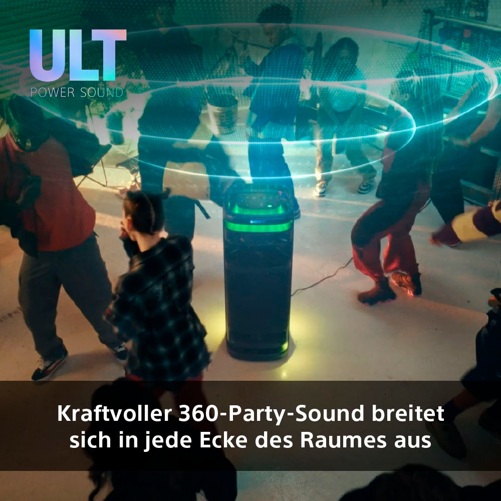 Sony Bluetooth-Speaker »ULT TOWER 10«, ultimativem tiefen Bass, X-Balanced Speakers, 360-LED-Beleuchtung