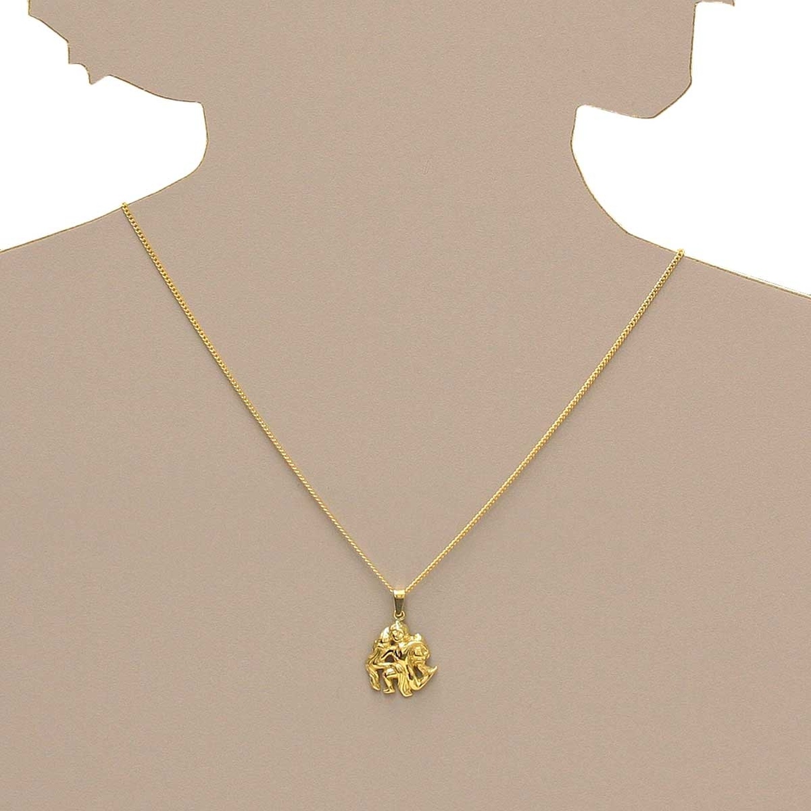 OSTSEE-SCHMUCK Kettenanhänger »- Tierkreiszeichen Wassermann - Silber 925/000, vergoldet -,«
