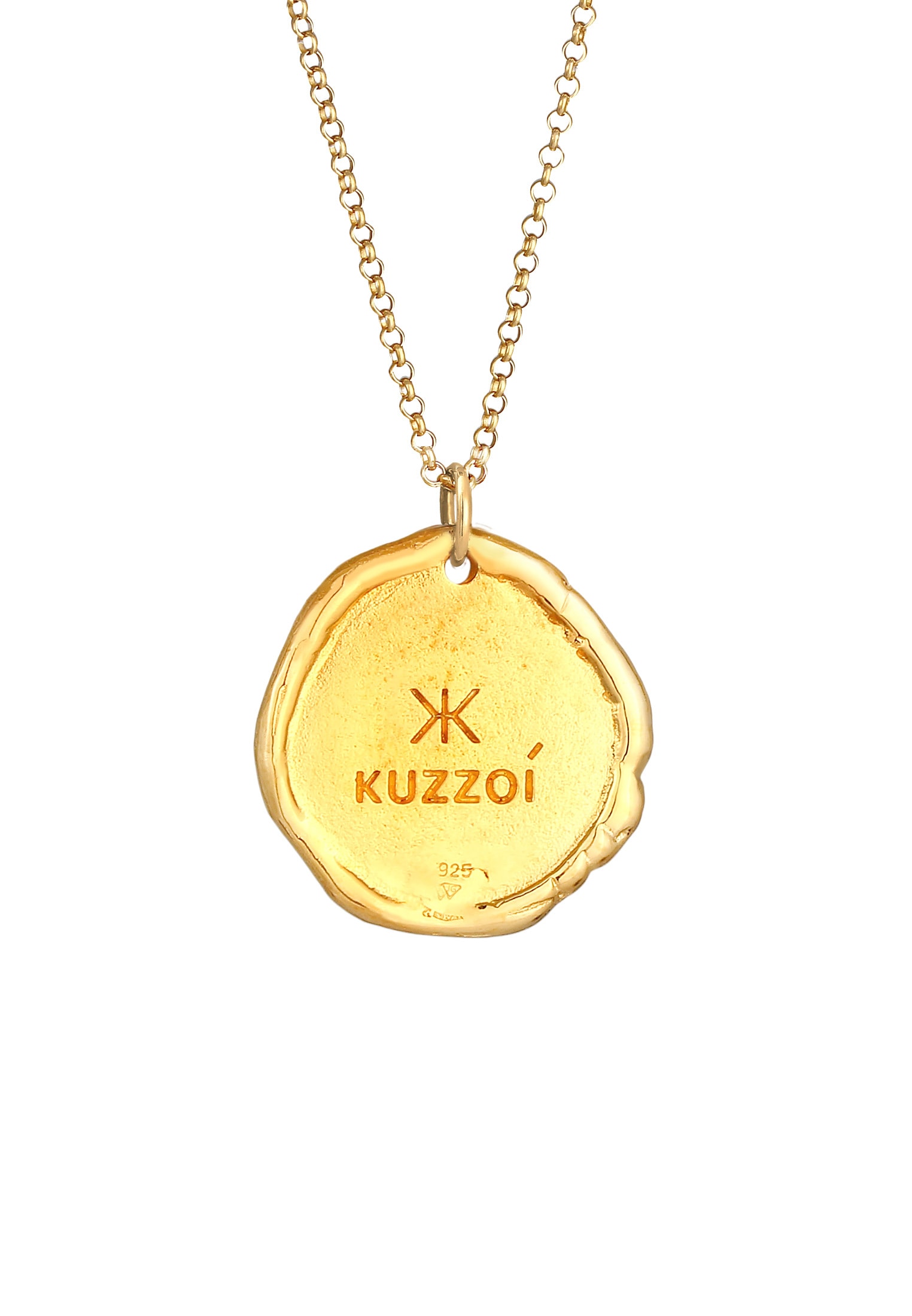 Kuzzoi Lange Kette »Halskette Herren Antike Münze Coin Kreuz 925 Silber«