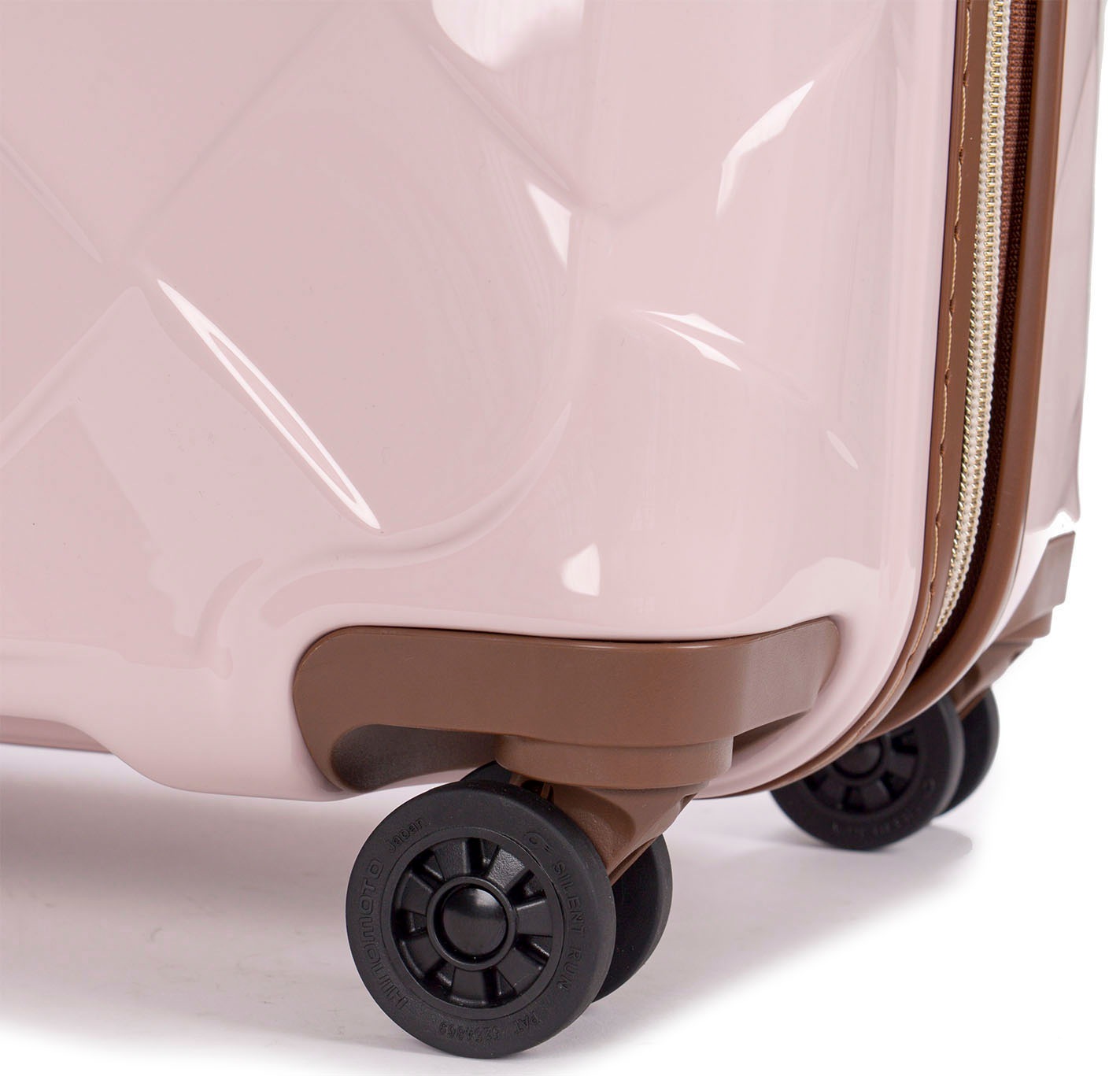 Stratic Hartschalen-Trolley »Leather&More M, rose«, 4 Rollen, Reisekoffer Reisegepäck Aufgabegepäck TSA-Zahlenschloss