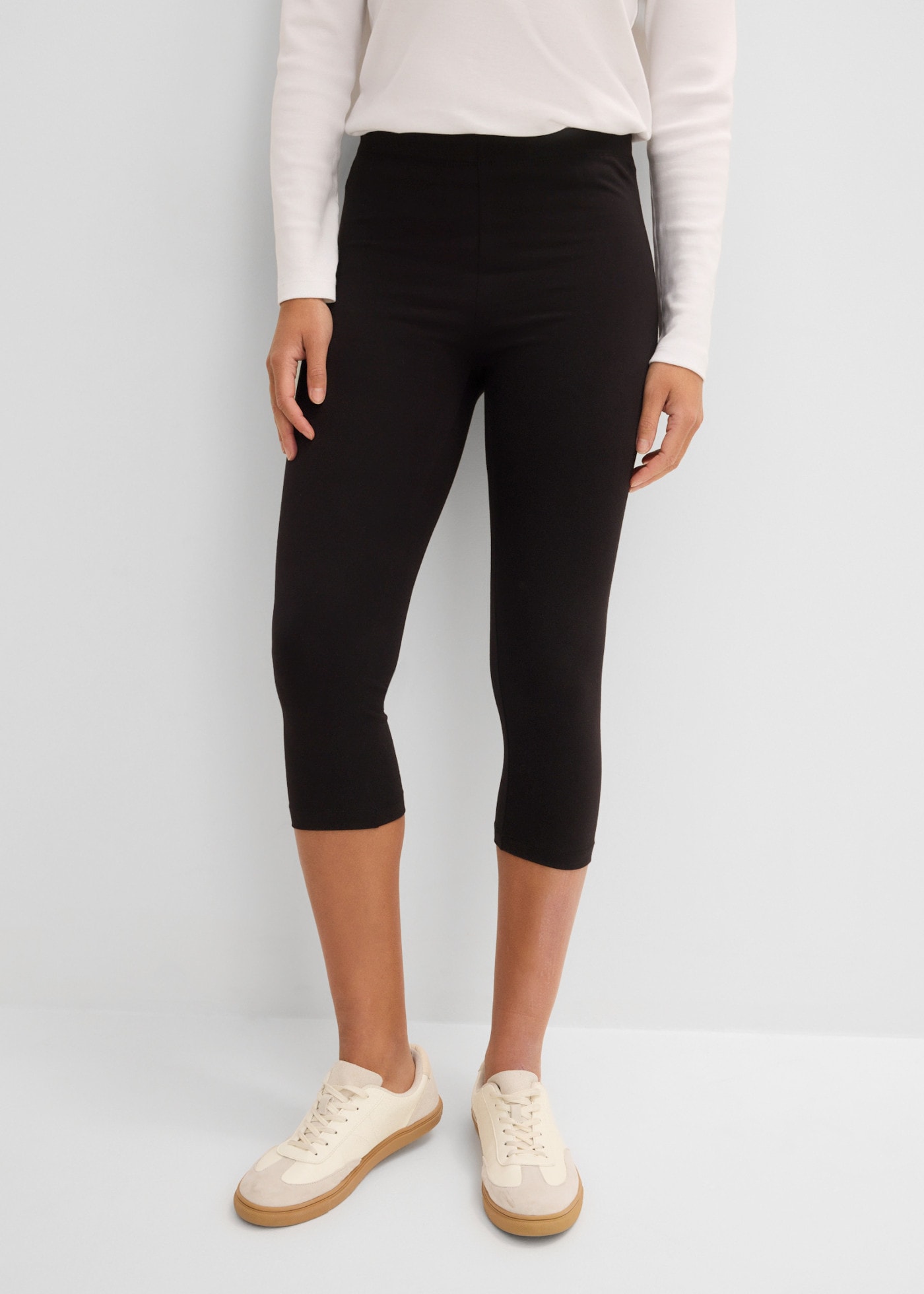 bonprix Caprileggings  Skinny Fit, mit Elasthan-Anteil, im 2er-Pack, in mehreren Größen