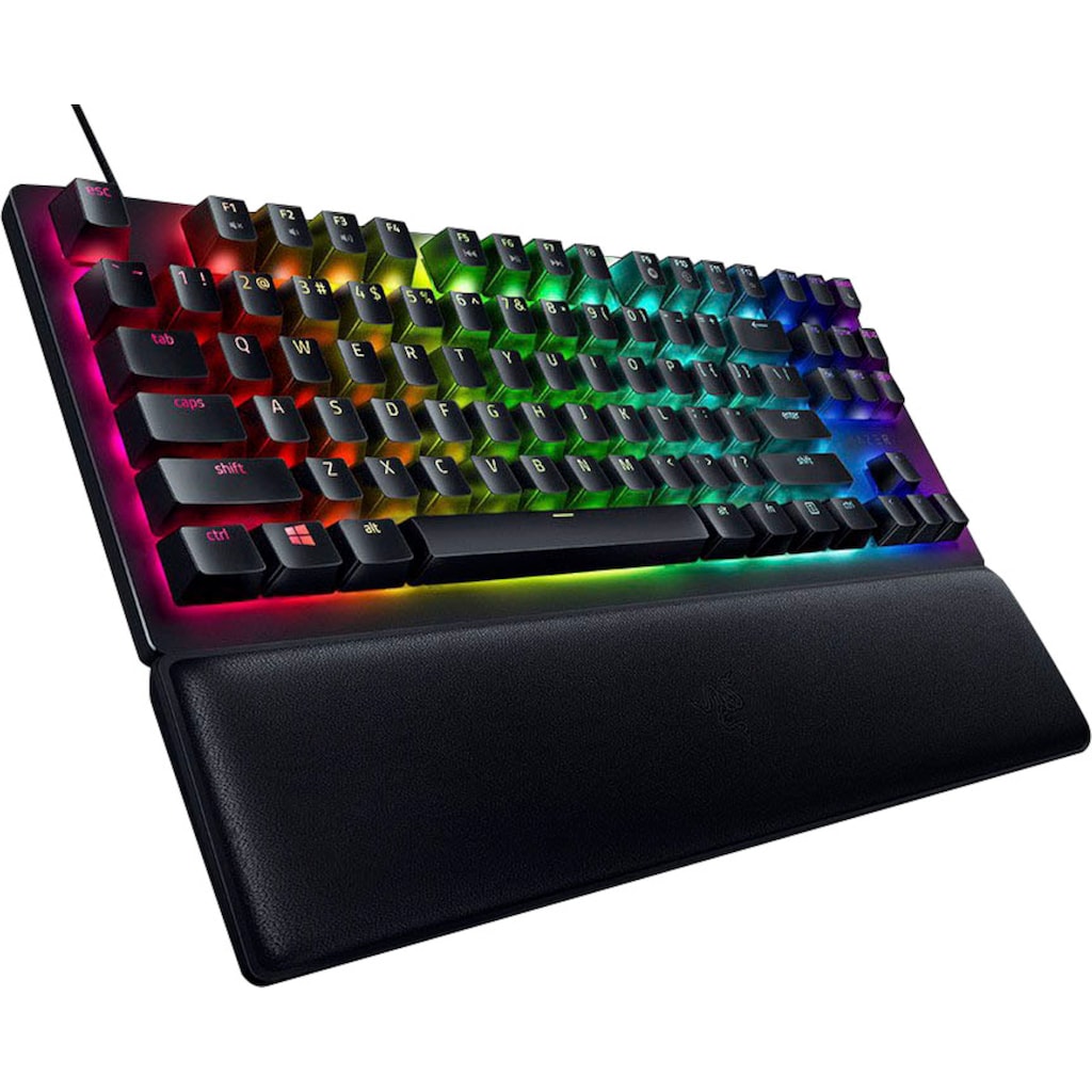 RAZER Gaming-Tastatur »Huntsman V2 Tenkeyless - Klickend optischer Switch«, (Fn-Tasten-Multimedia-Tasten-Handgelenkauflage)