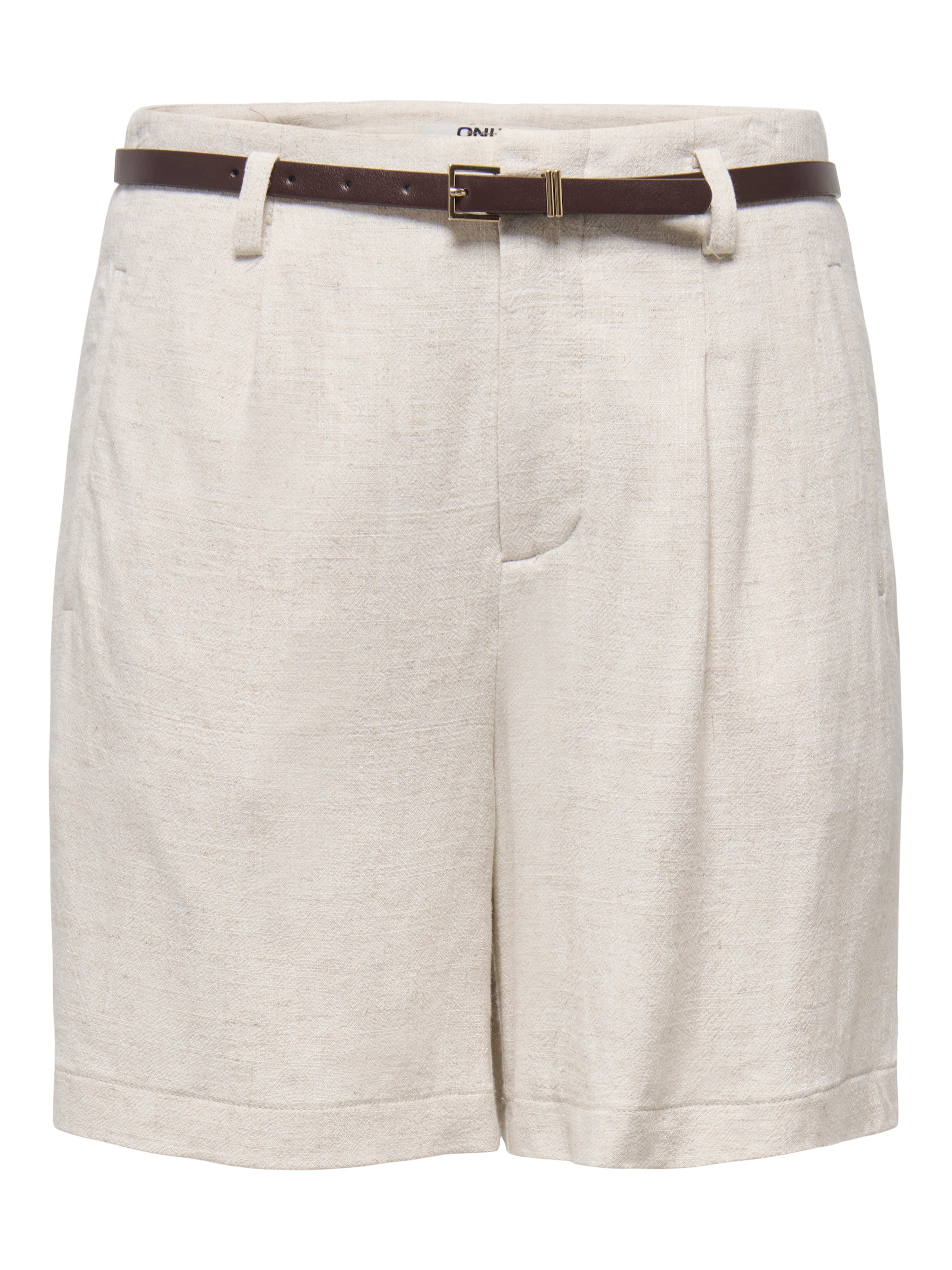 ONLY Chinoshorts »ONLSIESTA HW BELT LIN BL SHORTS PNT NOOS«  mit Leinen