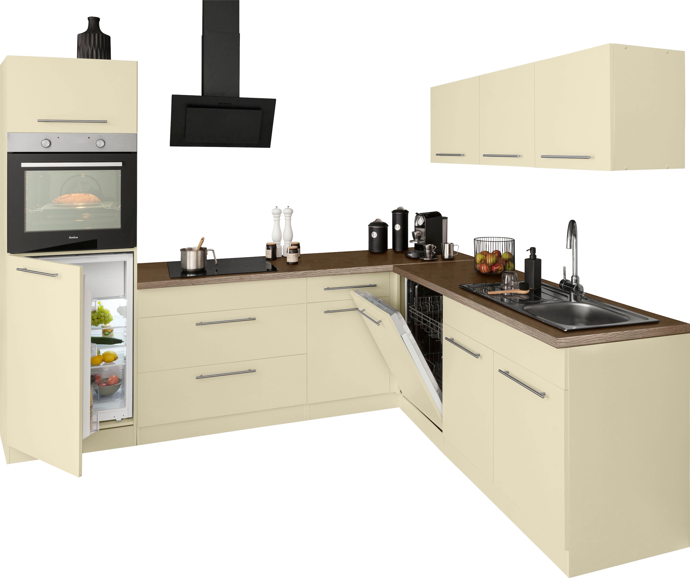 wiho Küchen Winkelküche x 260 cm Stellbreite »Unna«, 220 Shop mit kaufen E-Geräten, OTTO im Online