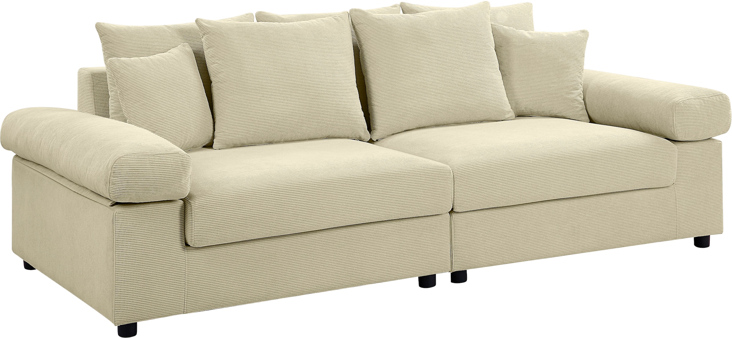 ATLANTIC home collection Big-Sofa »Bjoern«, mit Cord-Bezug, XXL-Sitzfläche, mit Federkern, frei im Raum stellbar