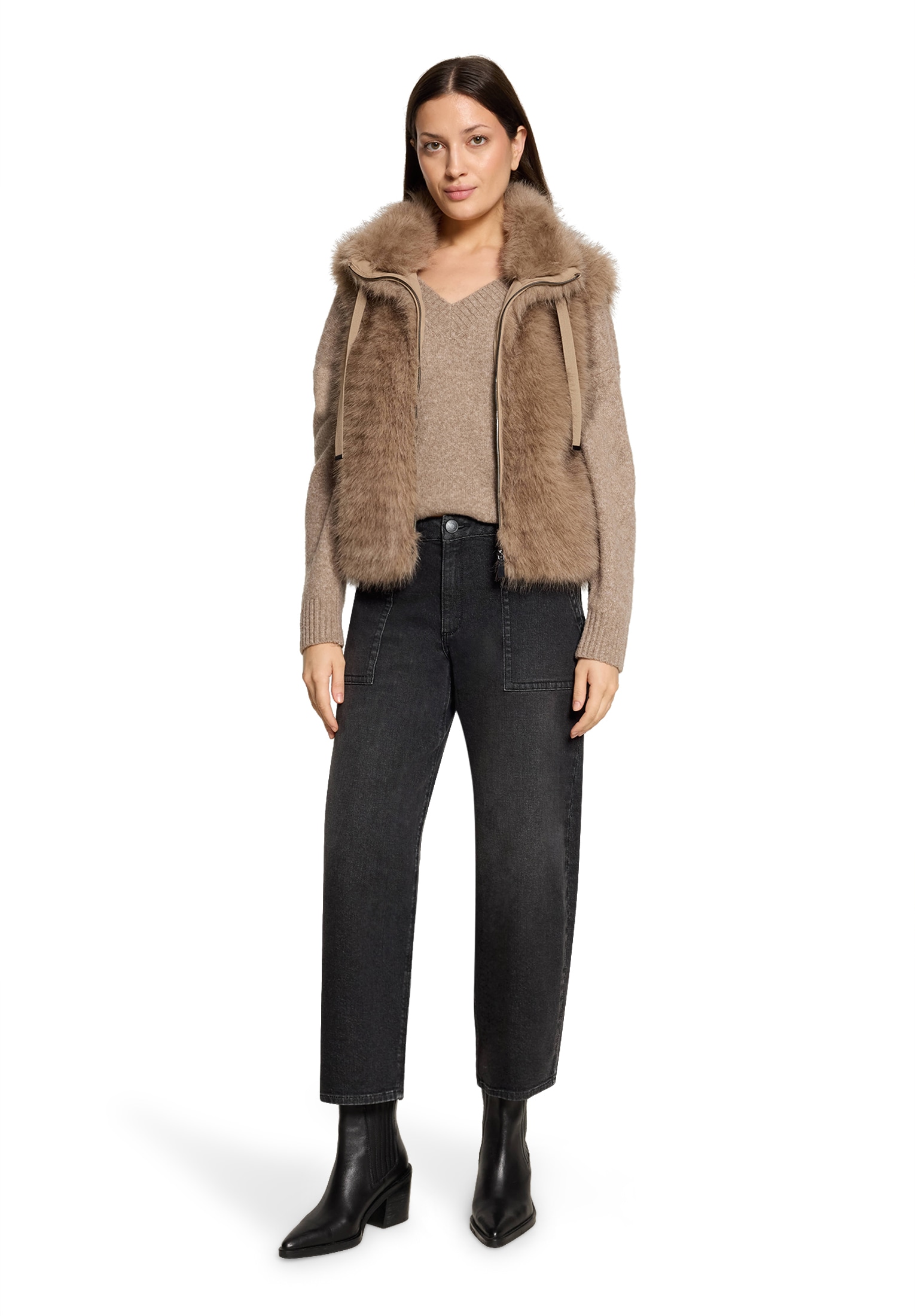 Betty&Co Boyfriend-Hose »Baggy-Jeans mit Waschung«