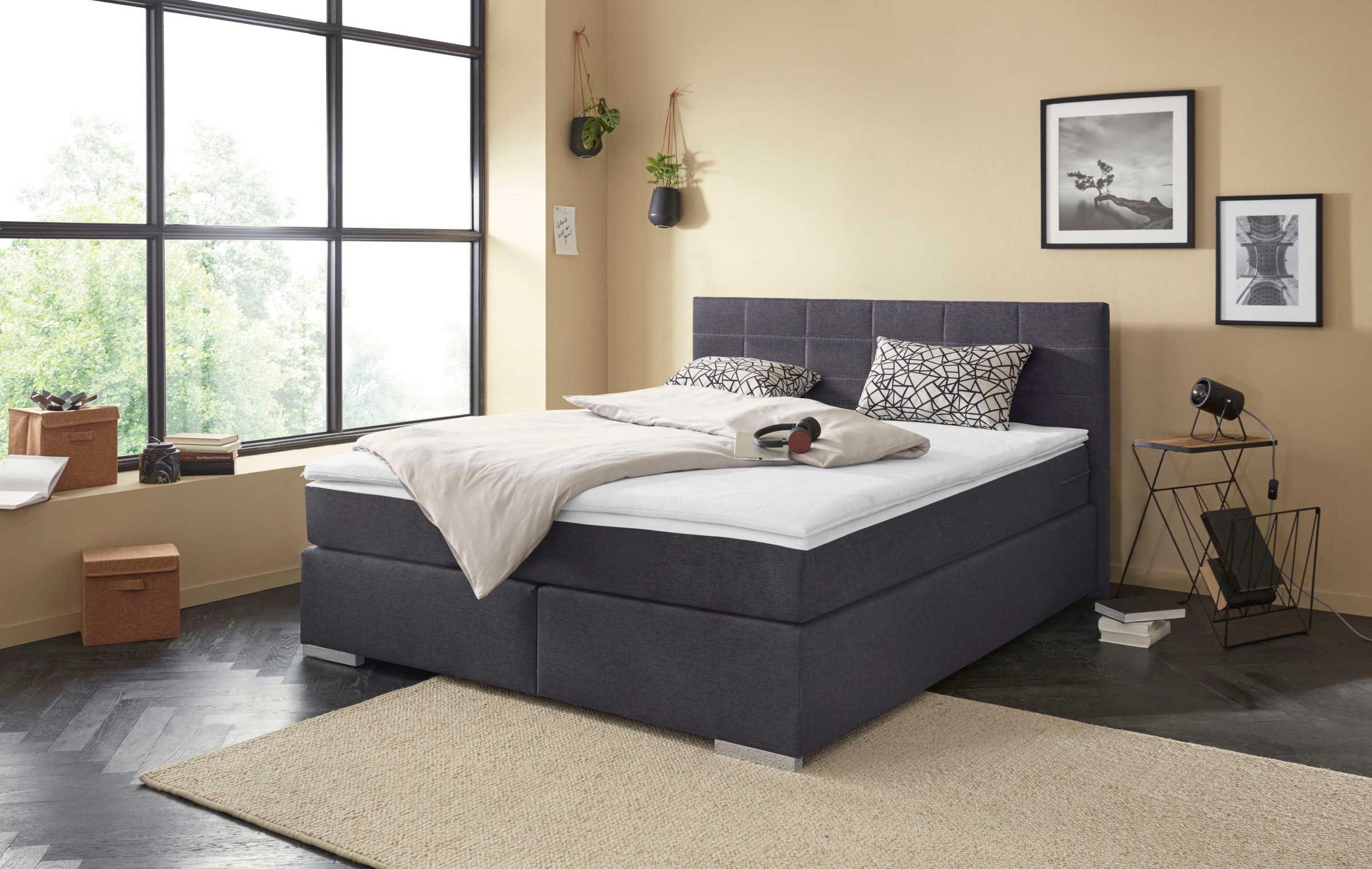 COTTA Boxspringbett Simba, wahlweise mit oder ohne Matratze und Topper
