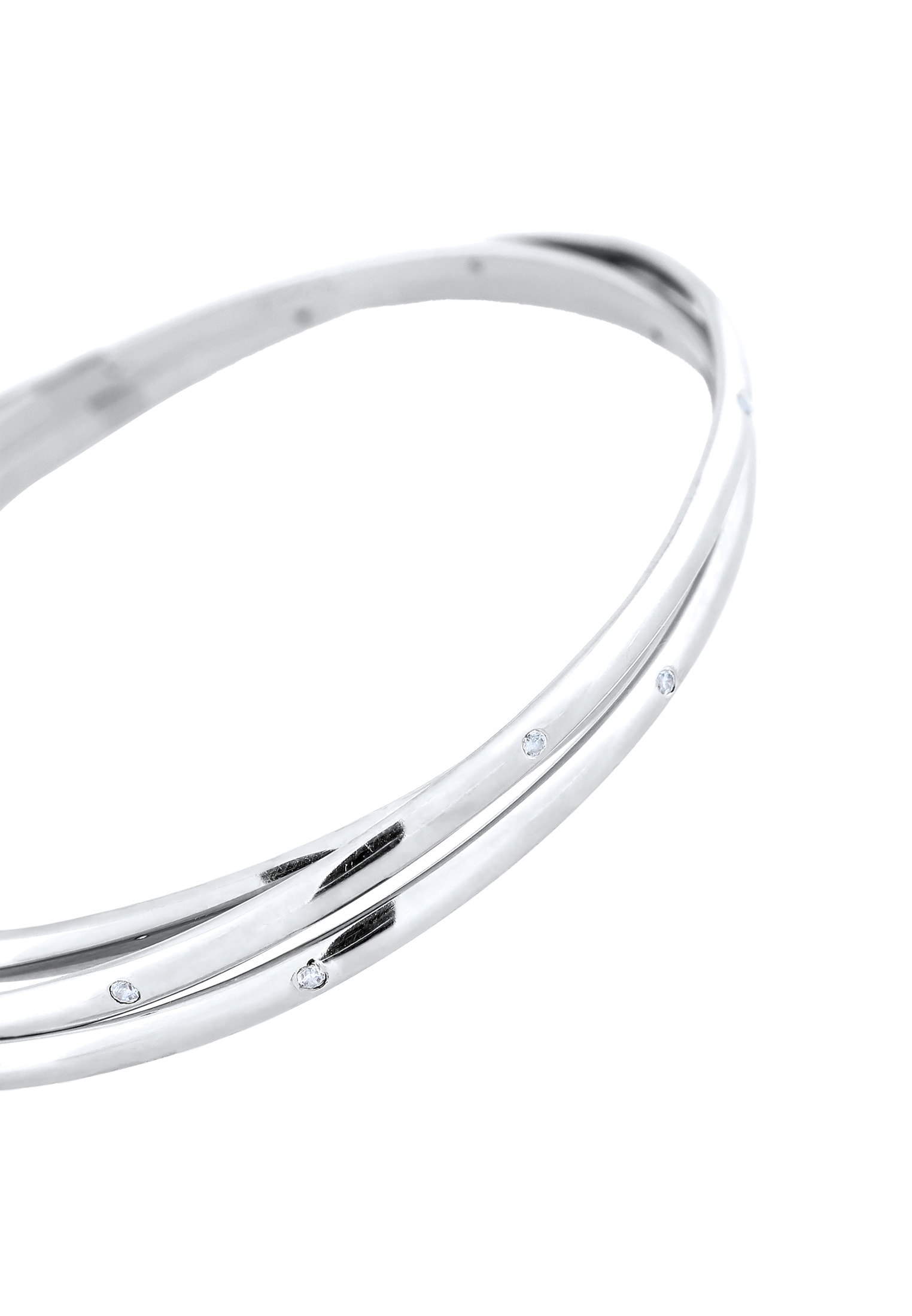 Elli Premium Armreif »Armband Armreif Zirkonia Weiß 925 Sterling Silber«