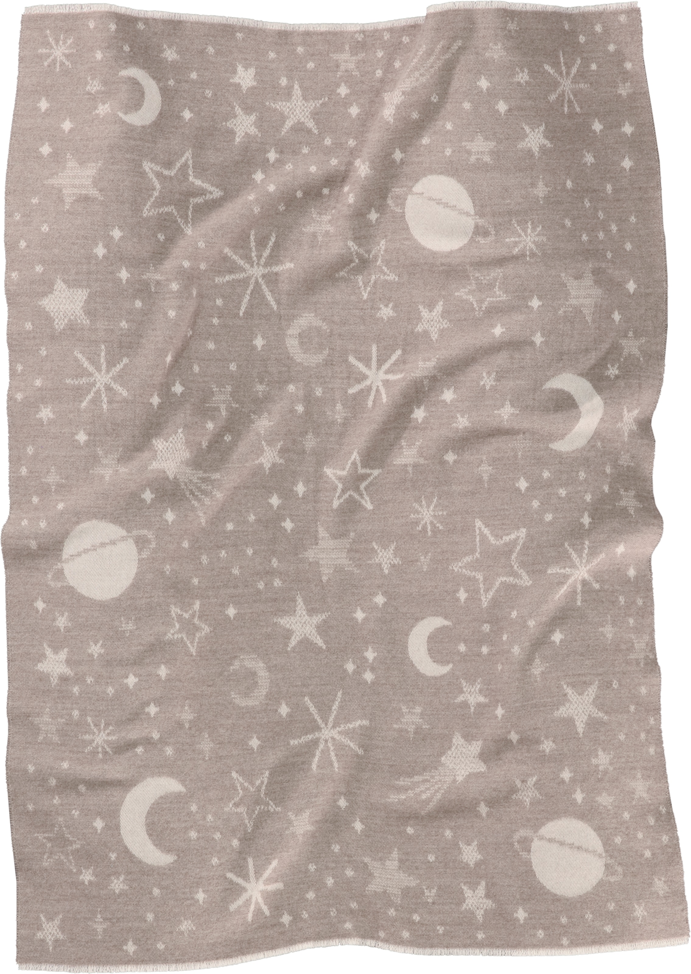 Biederlack Babydecke »Babydecke Universe« 75 x 100, mit kurzen Fransen