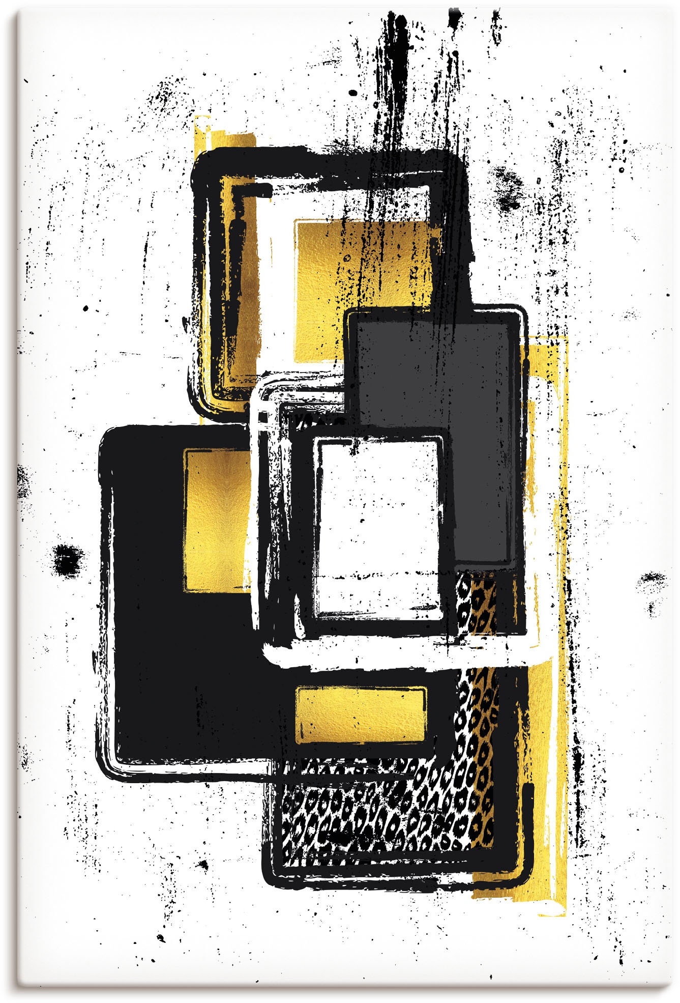 Artland Wandbild »Abstrakte Malerei Nr. 3 gold«, Muster, (1 St.), als  Leinwandbild, Poster, Wandaufkleber in verschied. Größen kaufen online bei  OTTO