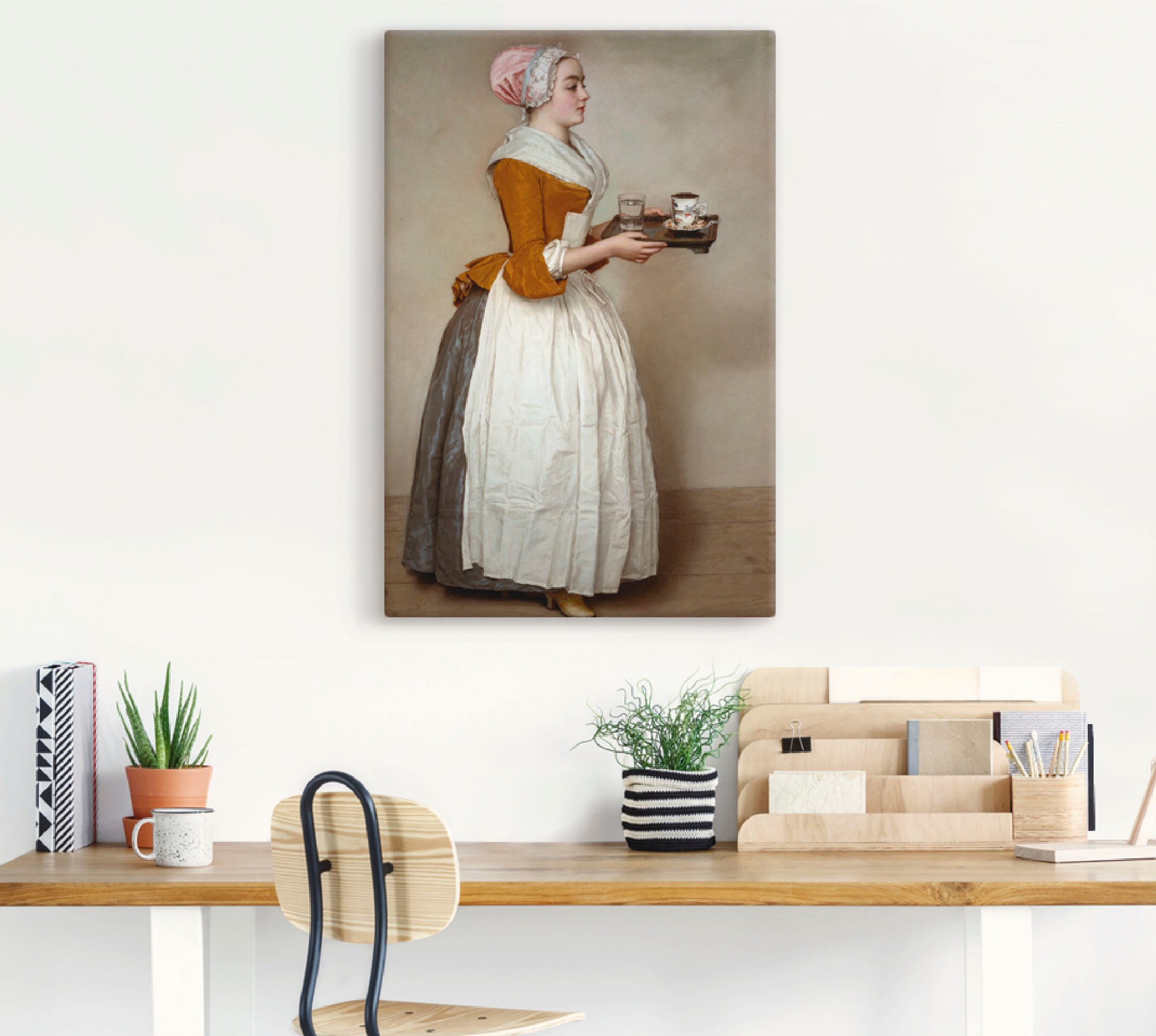 Artland Wandbild »Das Schokoladenmädchen. Um 1744/45«, Frau, (1 St.), als Alubild, Outdoorbild, Leinwandbild, Poster, Wandaufkleber