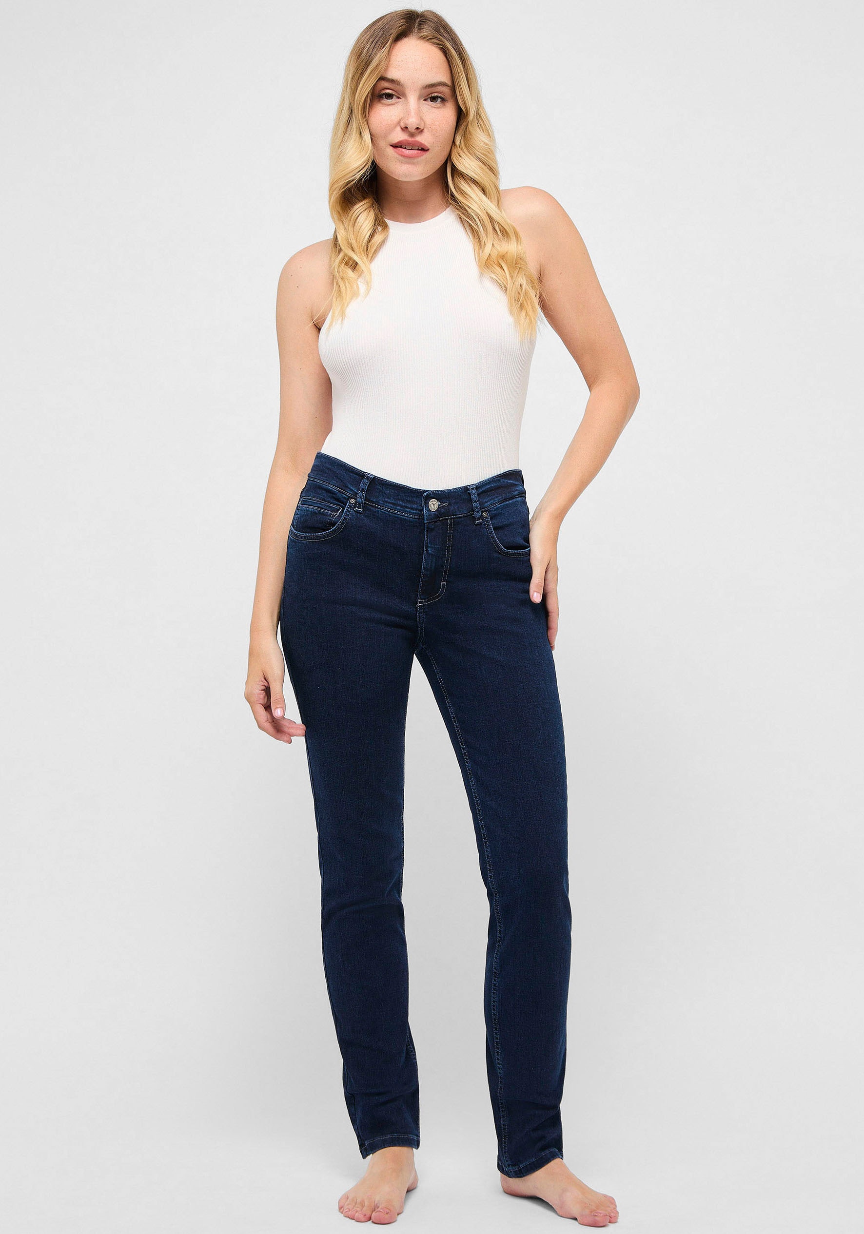 ANGELS 5-Pocket-Jeans »CICI«, aus sportivem Denim