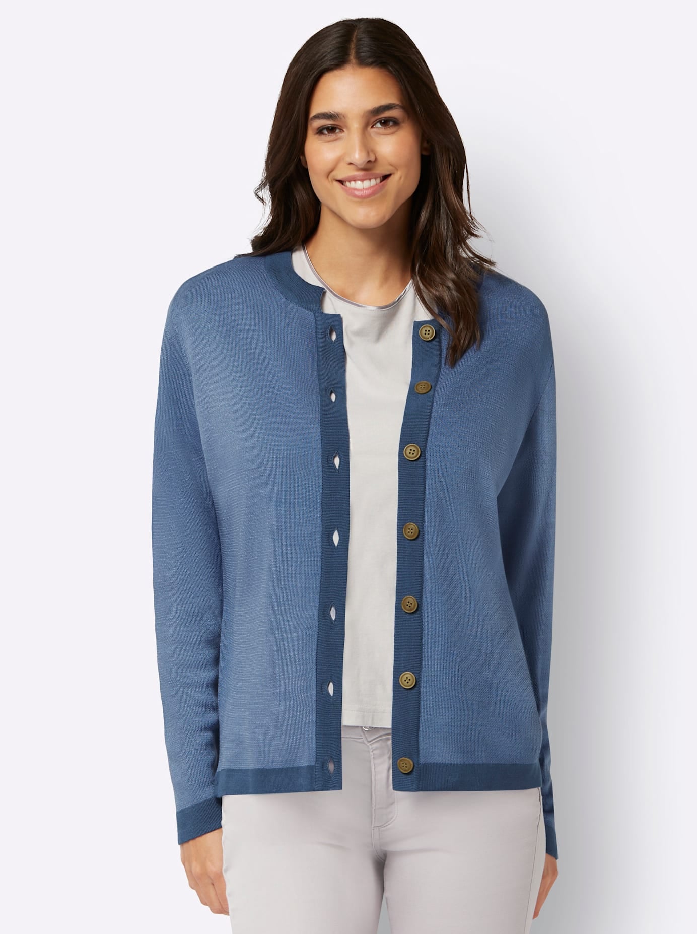 Classic Basics Jacquardstrickjacke