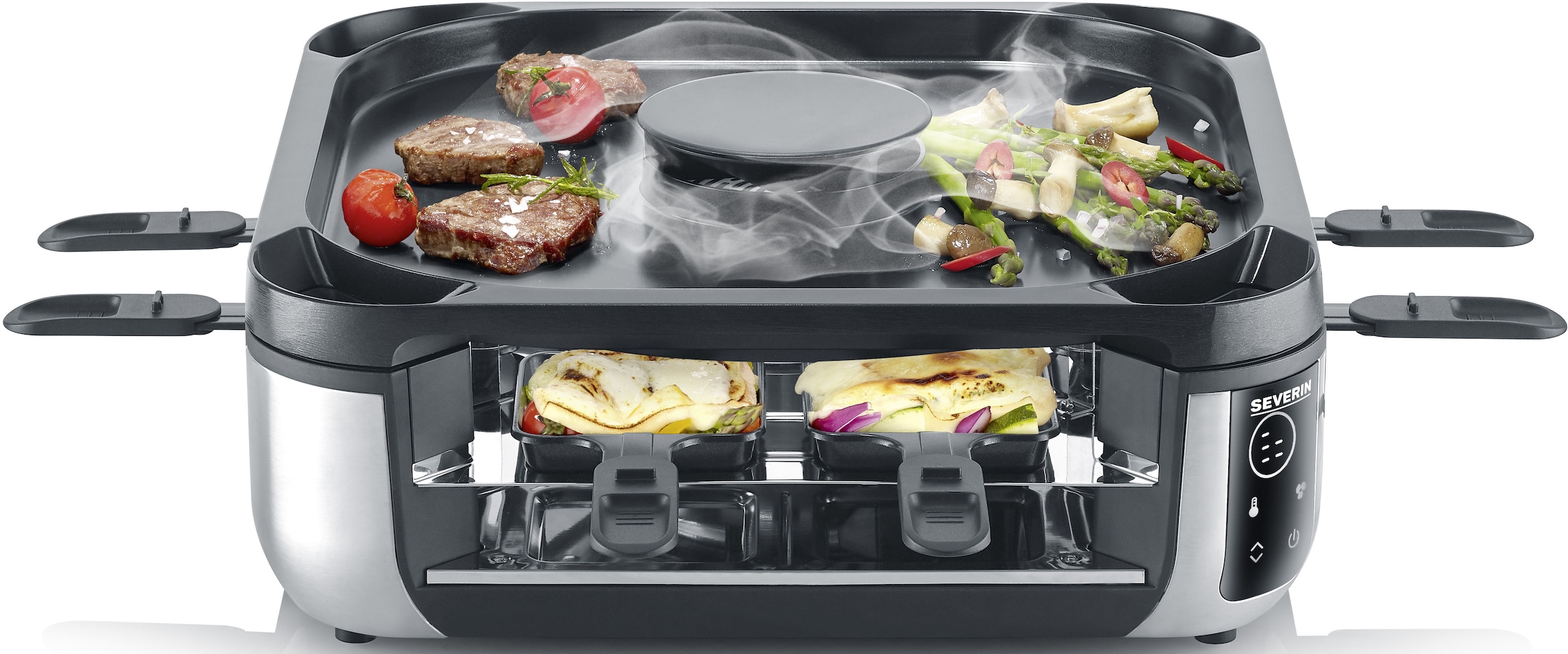Severin Raclette »RG 2379« 1.900 W mit integrierter Rauch- und Geruchsabsaugung in schwarz