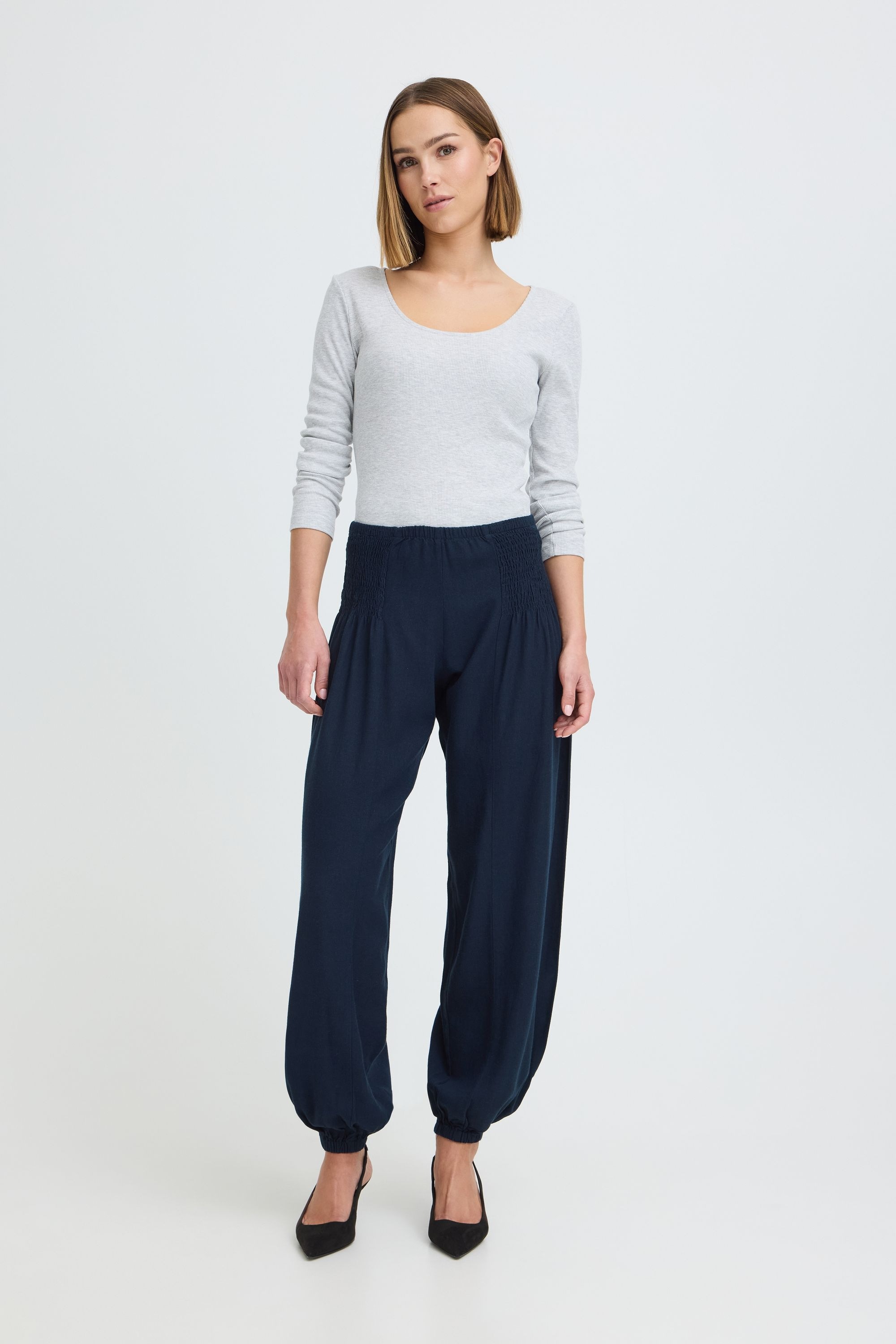 OXMO Loungehose »Loungehose OXNInna Linen Mix Relaxed Fit«