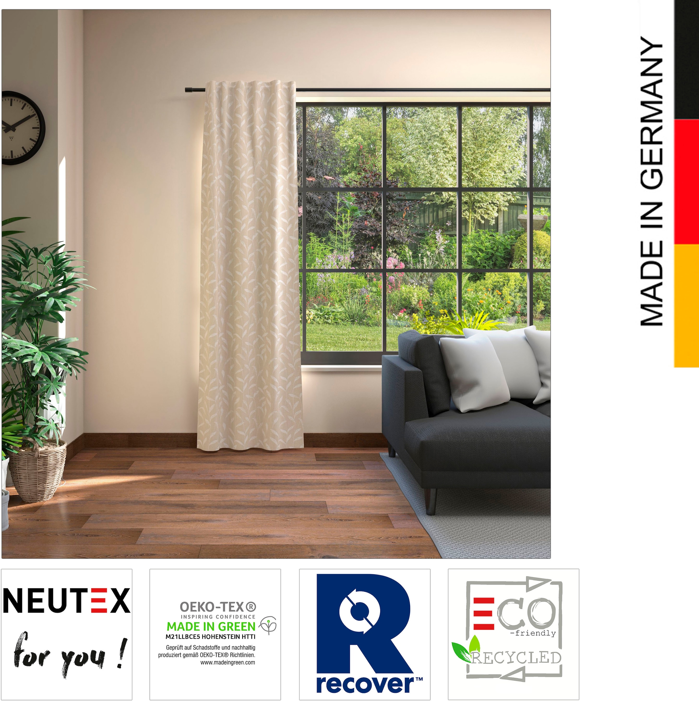 Neutex for you! Vorhang »Mira Eco«, (1 St.), Nachhaltig