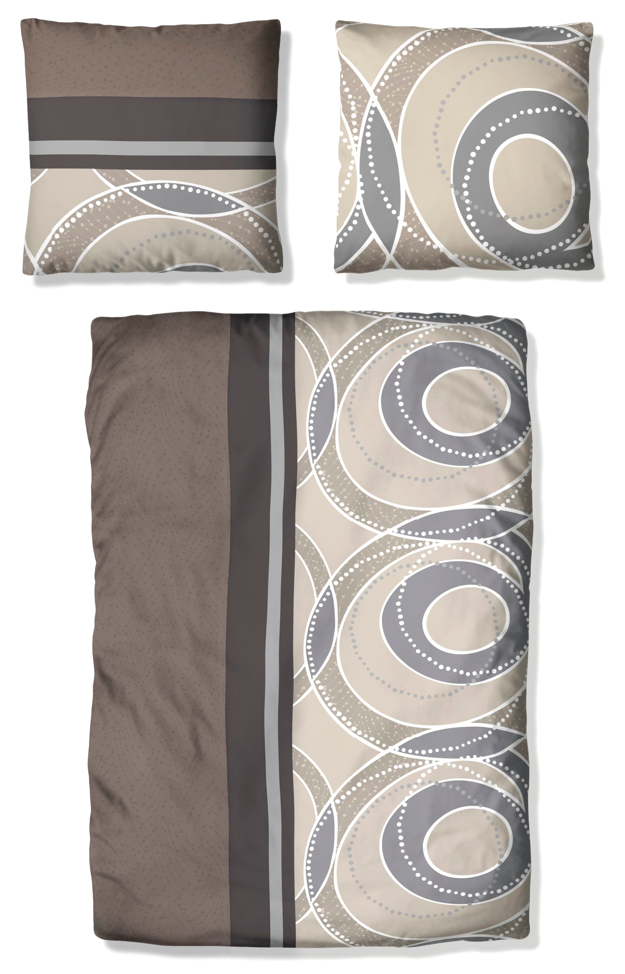 my home Bettwäsche »Lorbeer«, (2 tlg.), in unterschiedlichen Qualitäten, Design Kreise