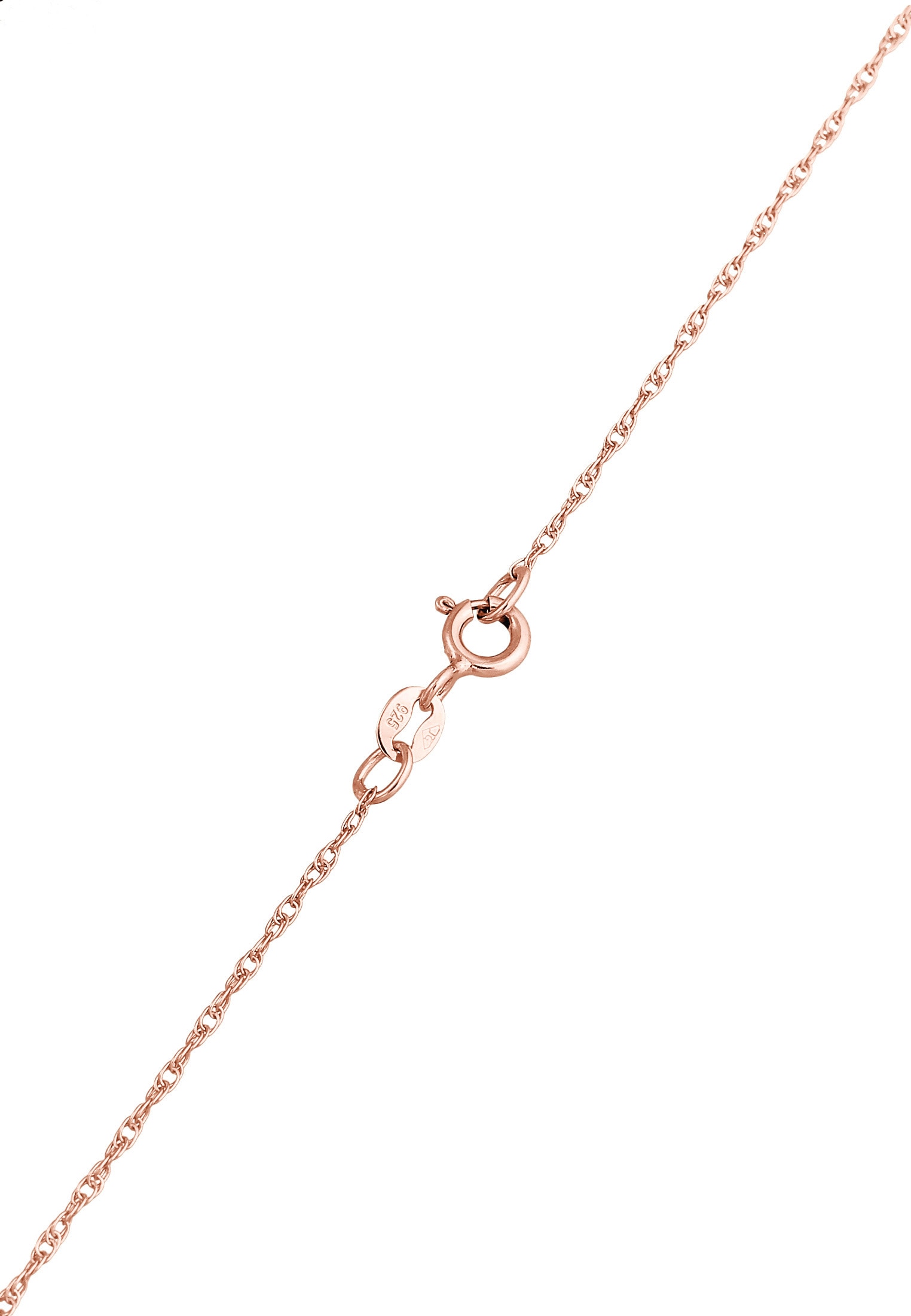 Elli Kette mit Anhänger »Halskette Plättchen Rund Gedrehte Kette 925 Silber«