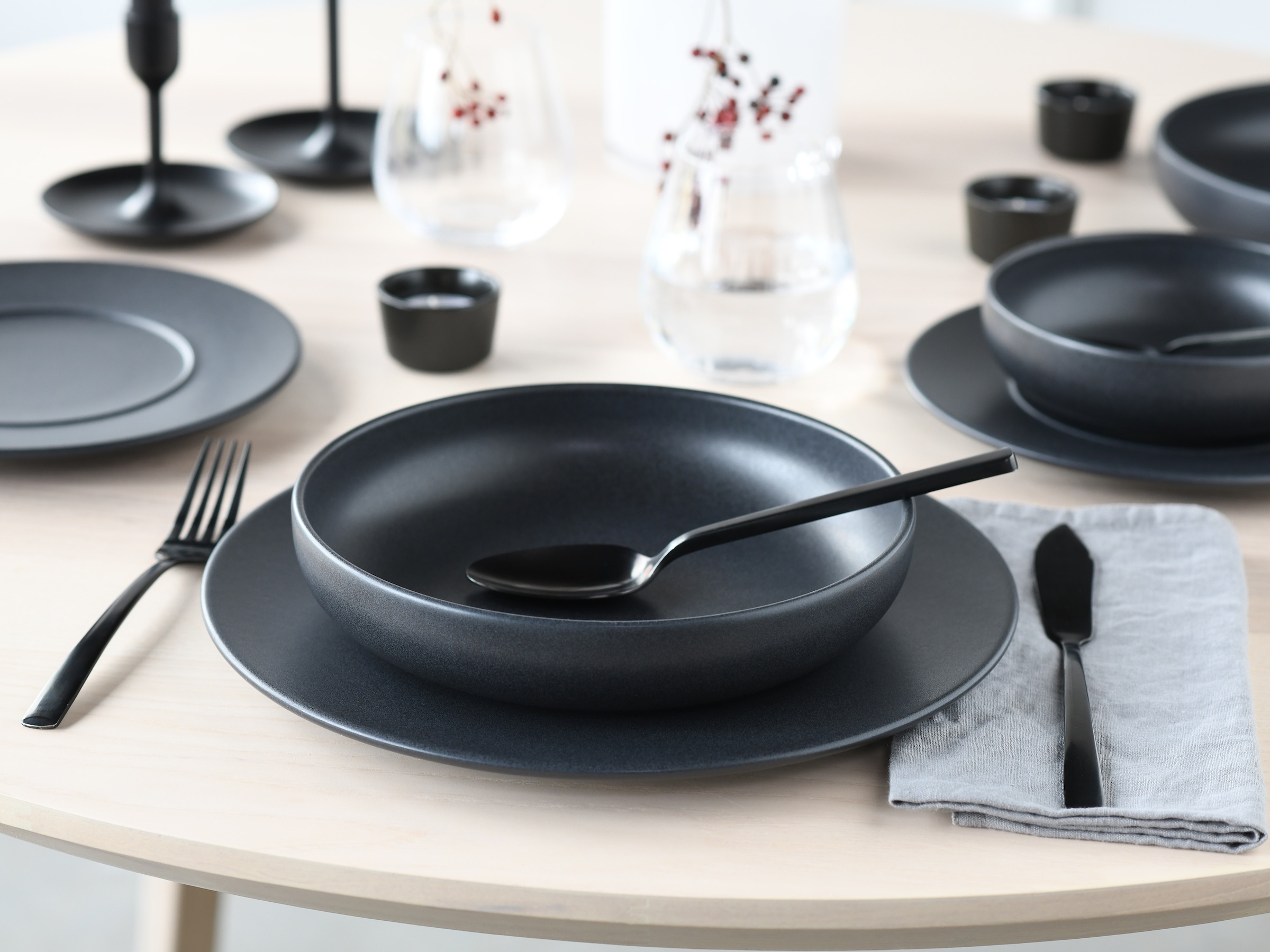 CreaTable Teller-Set »Unico, Teller Set, 8-tlg.« Eleganter Flair, Breite Fahne, Edel