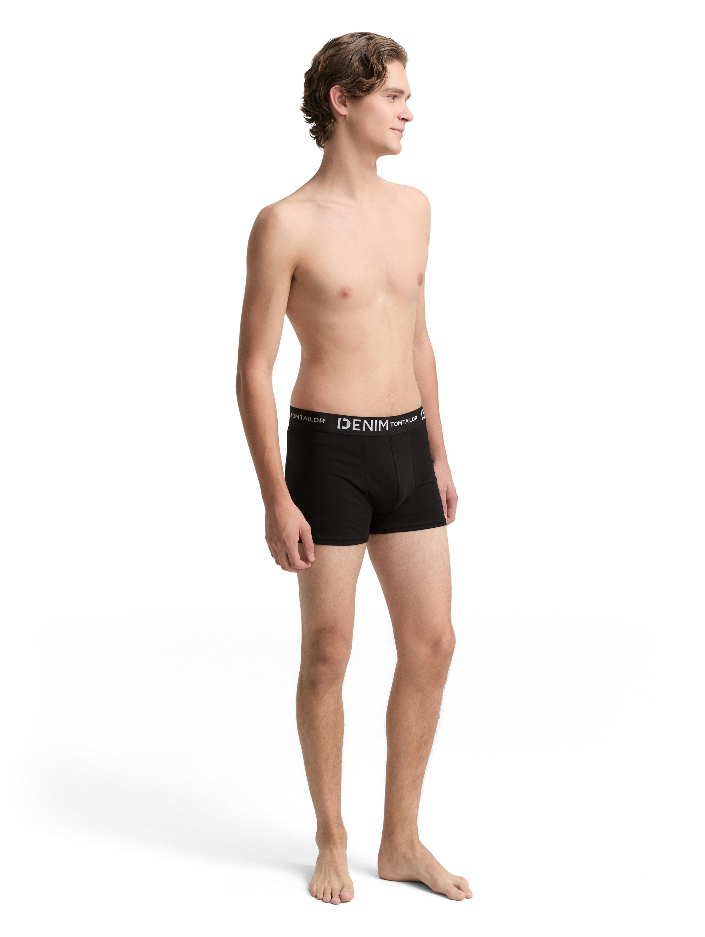 TOM TAILOR Denim Boxershorts, (Packung, 3 St.), mit Logo-Stretchbund