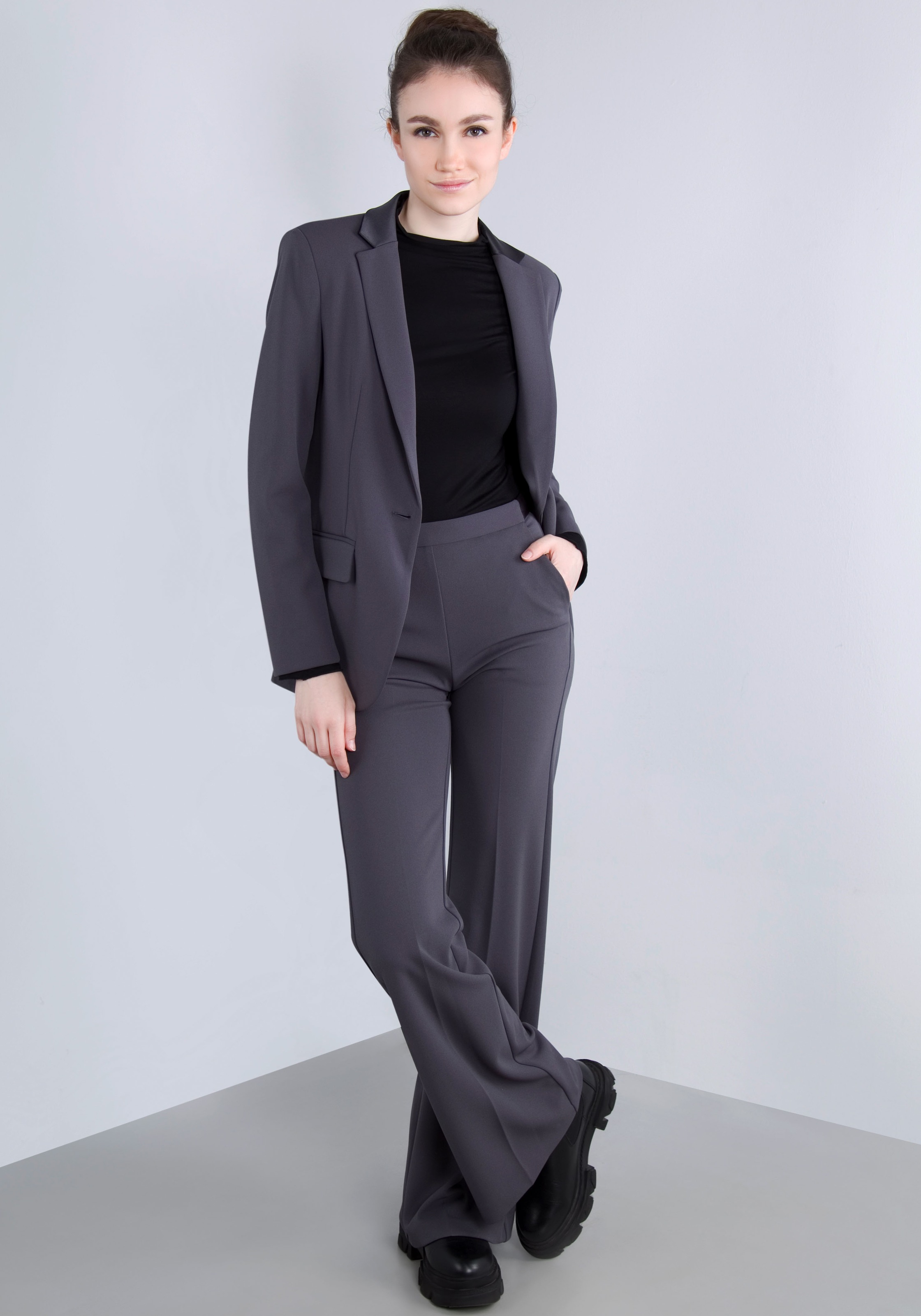 IMPERIAL Longblazer, mit Satindetails und Stretch