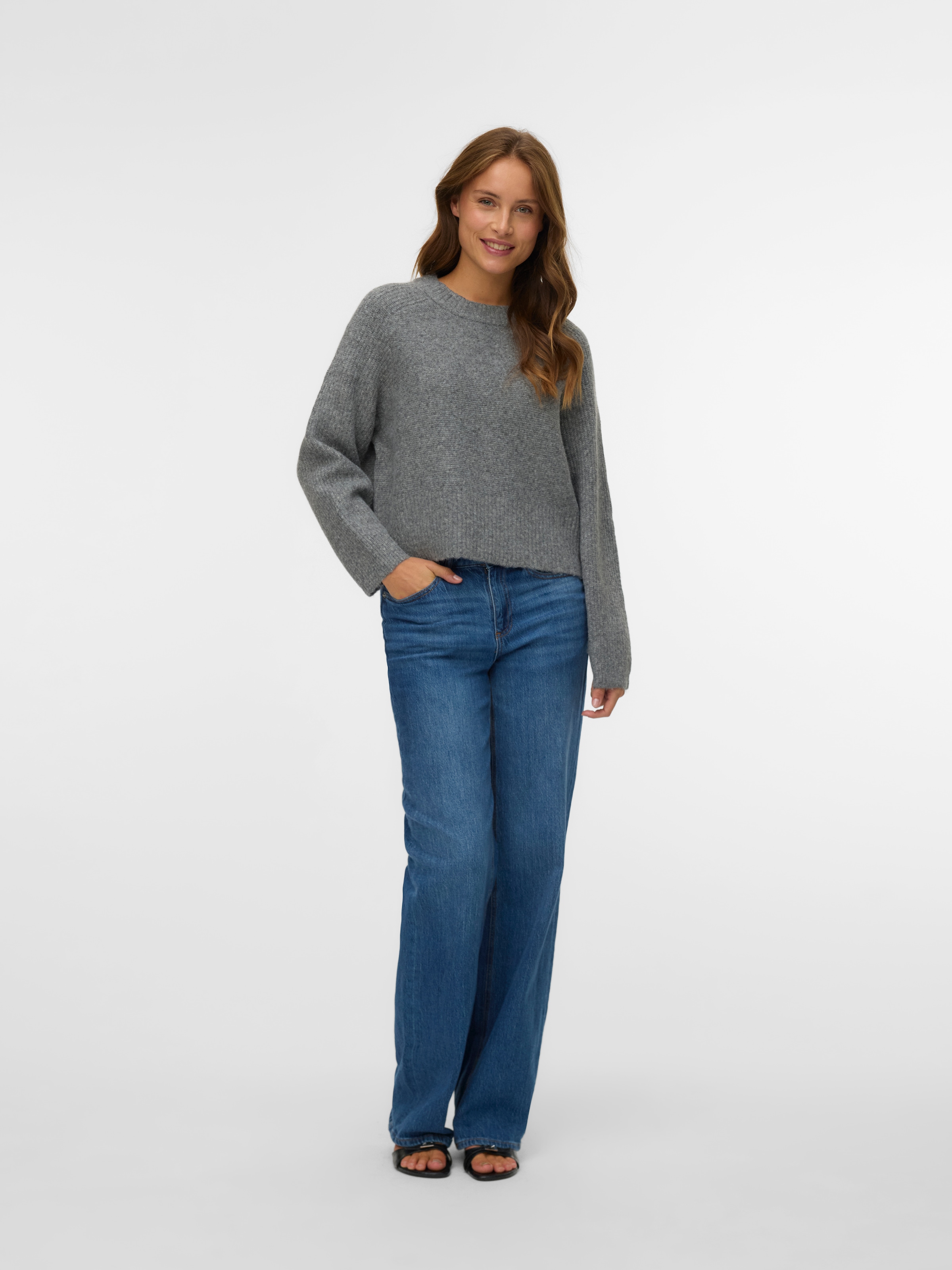 Vero Moda Strickpullover »VMBANG LS O-NECK PULLOVER BOO«