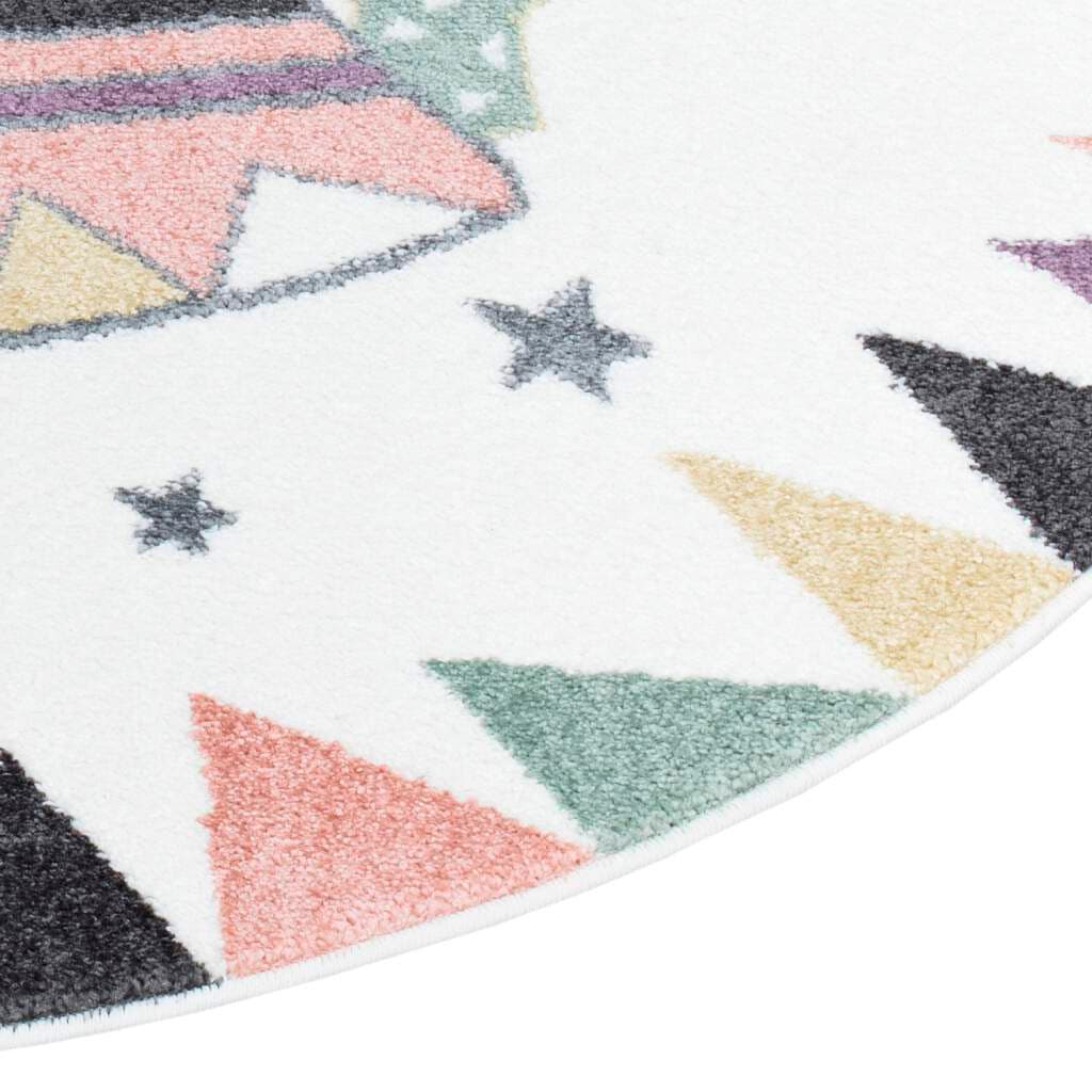 Carpet City Kinderteppich »ANIME898«, rund, 11 mm Höhe, Kinderzimmer Teppich Modern mit lustigen Cartoon-Figuren, Multi