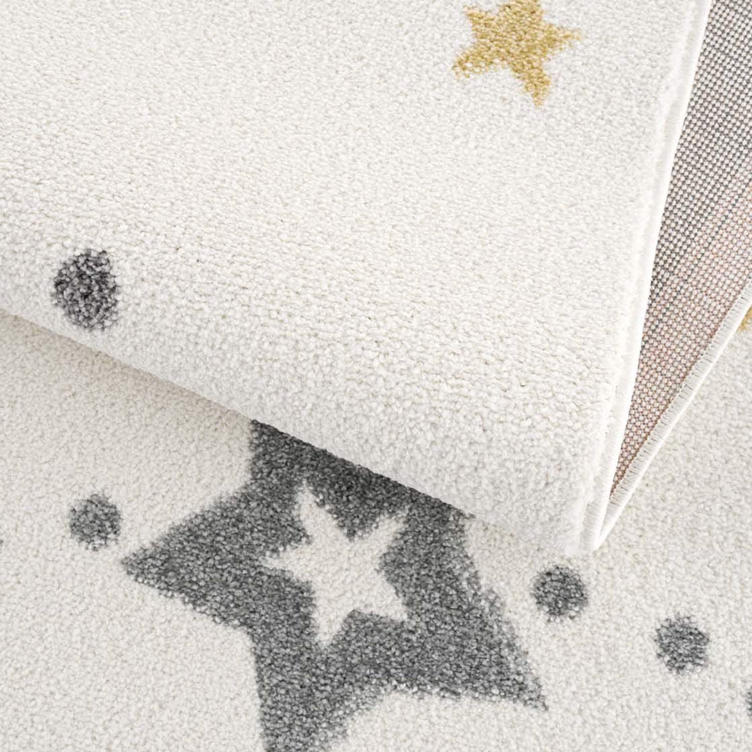 Carpet City Kinderteppich »Anime9385«, rechteckig, 11 mm Höhe, Babyteppich, Sterne, Mond, Nachthimmel, Weicher Flor, Pflegeleicht
