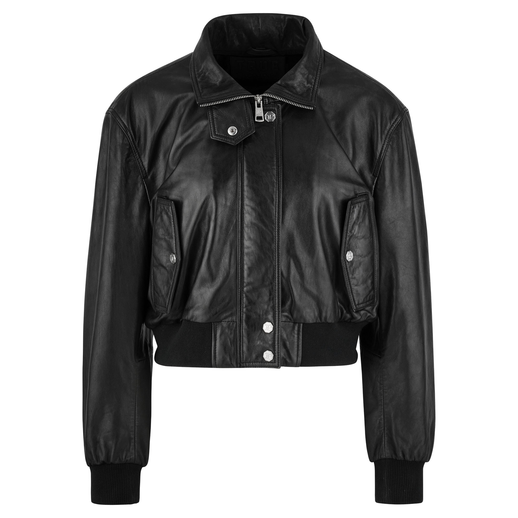 trueprodigy Lederjacke »Kiora Bomberjacke aus Leder mit Stehkragen« ohne Kapuze